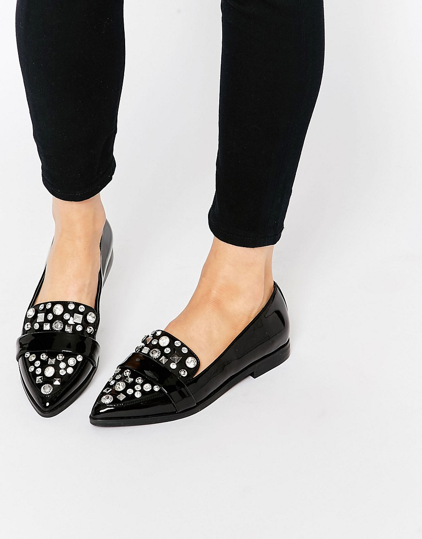 embellished pointed flats