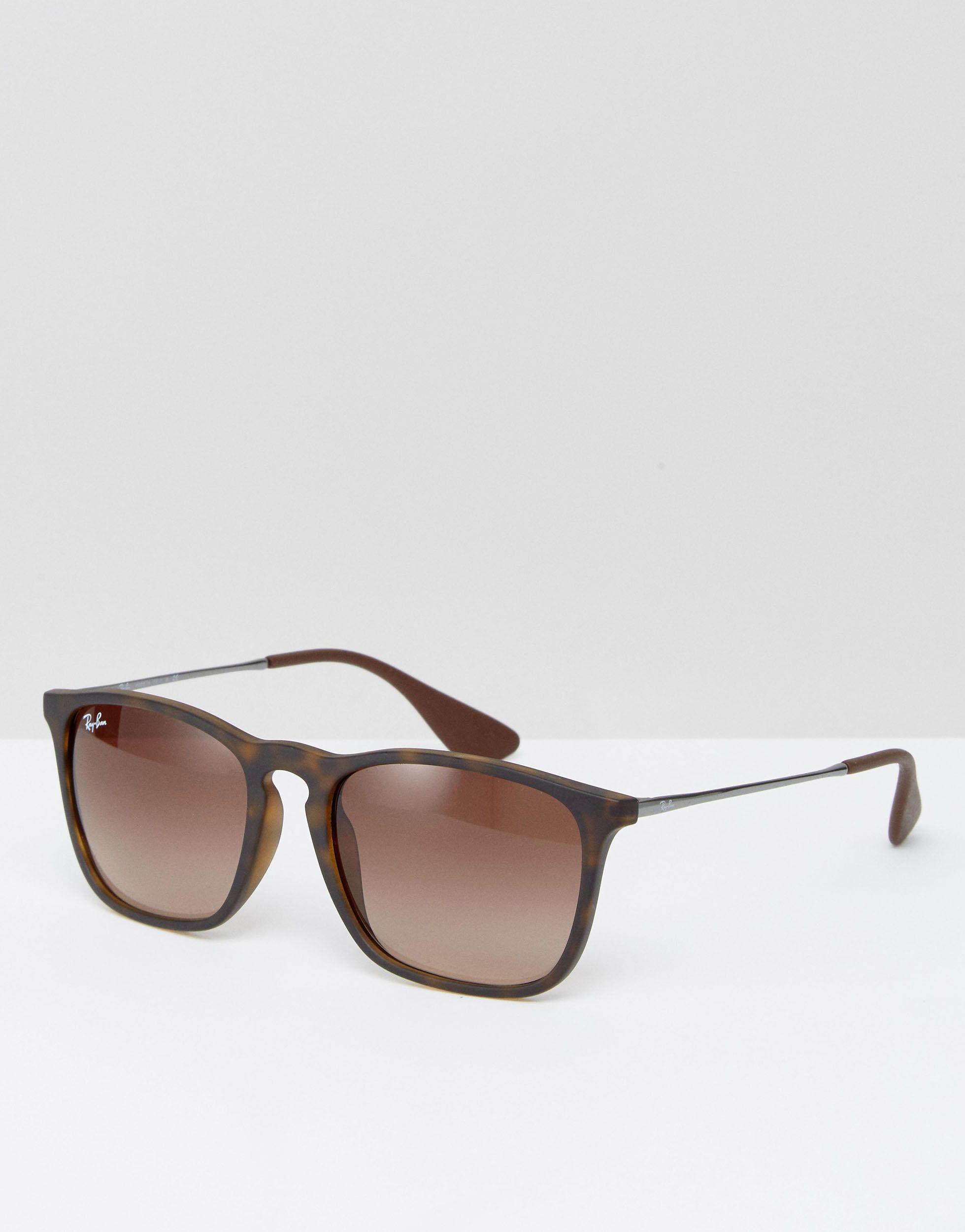 Ray-Ban Keyhole Wayfarer Sunglasses 0rb4187 in Brown | Lyst