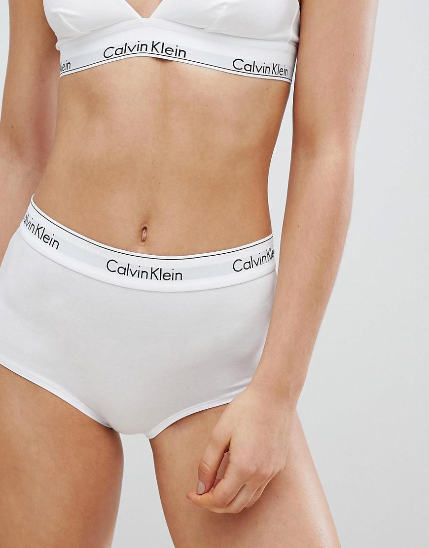Calvin Klein Modern Cotton High Waist Brief in White | Lyst Australia