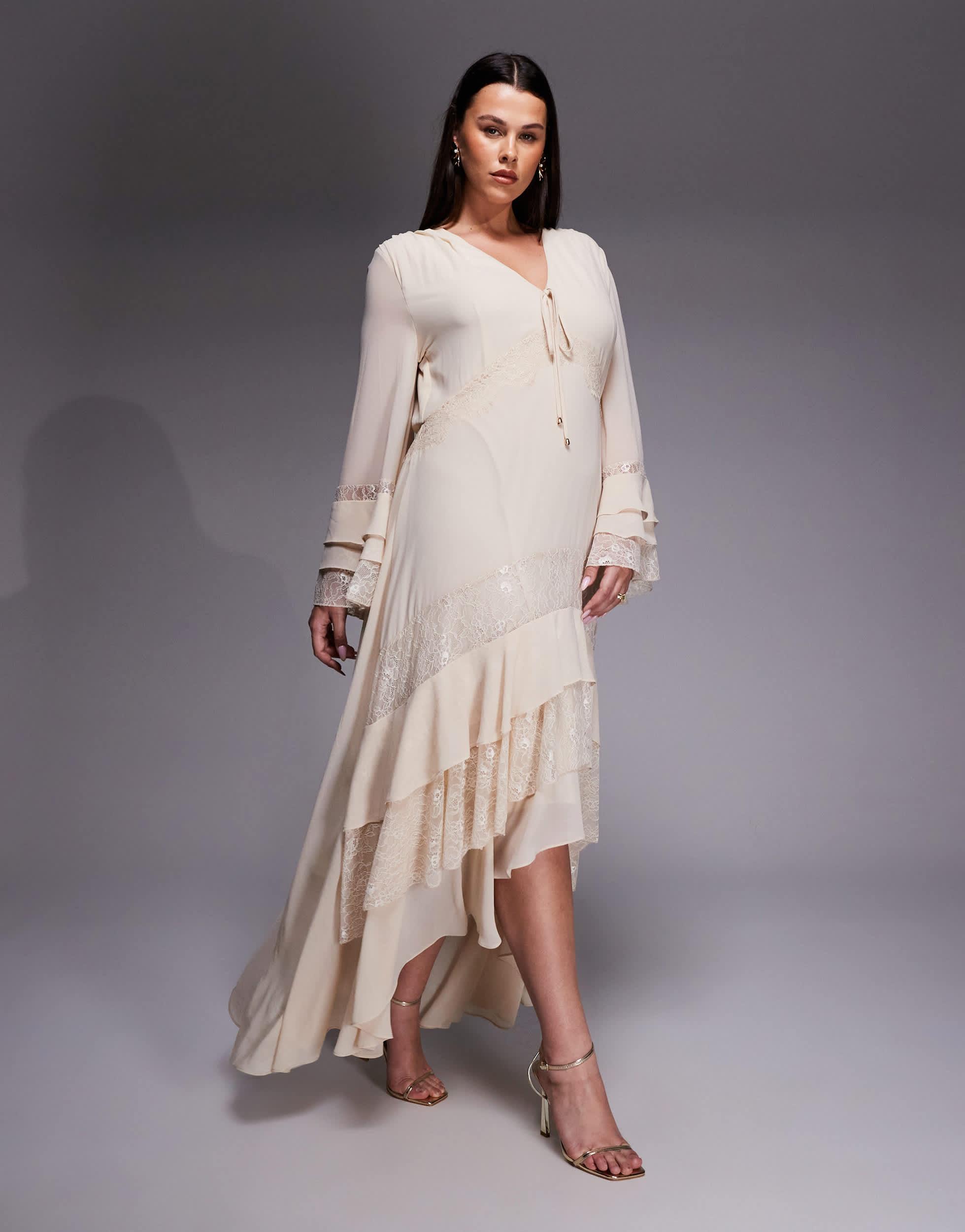 sachin and babi light blue dress Azazie Hayek Plum A-Line V-Neck Lace Chiffon Dress