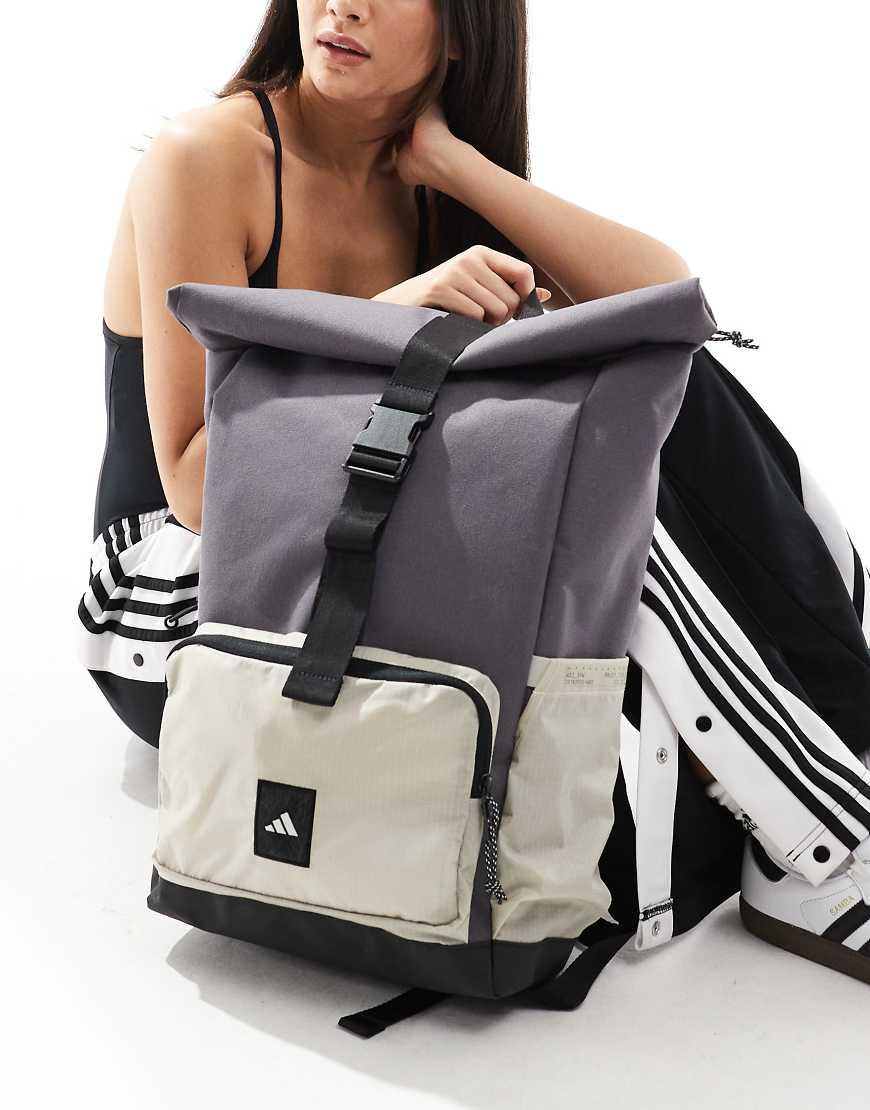 adidas Originals Adidas Training Roll Top Backpack in Grey Lyst UK