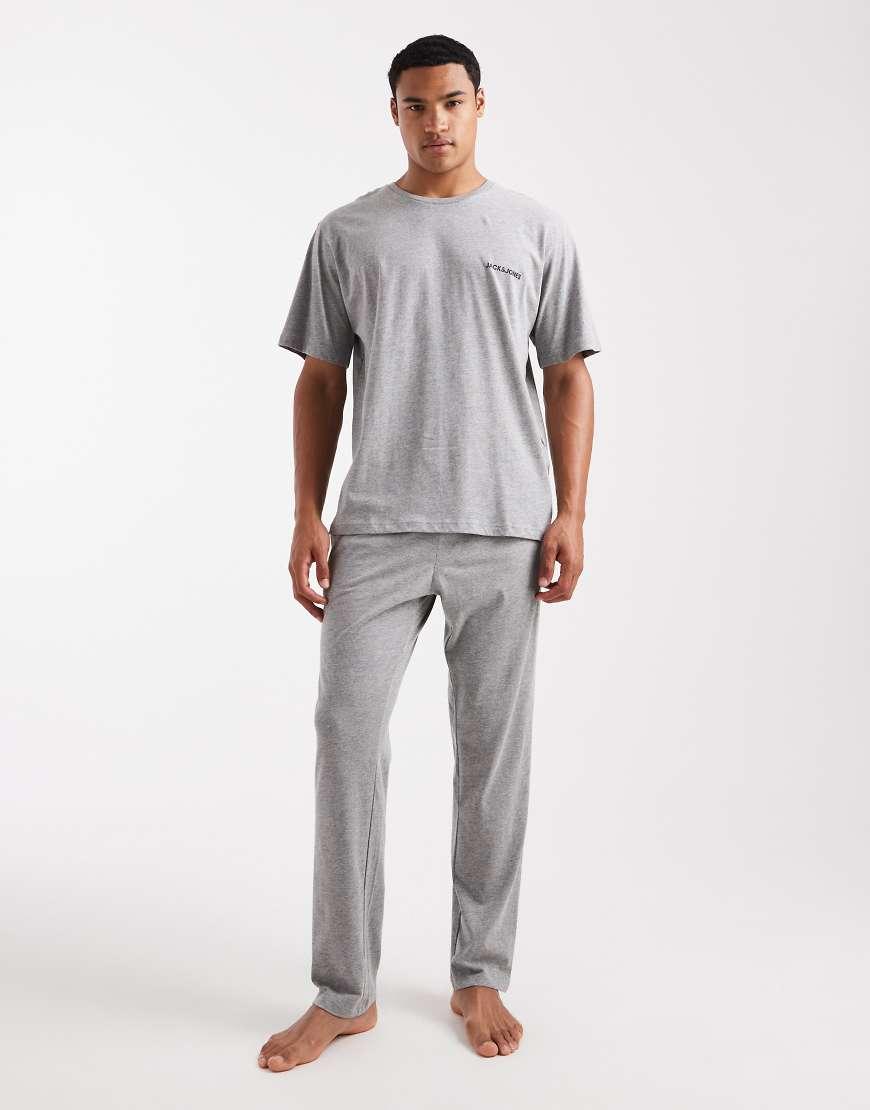 Buy JACK & JONES Mens Solid Loungewear Set Black