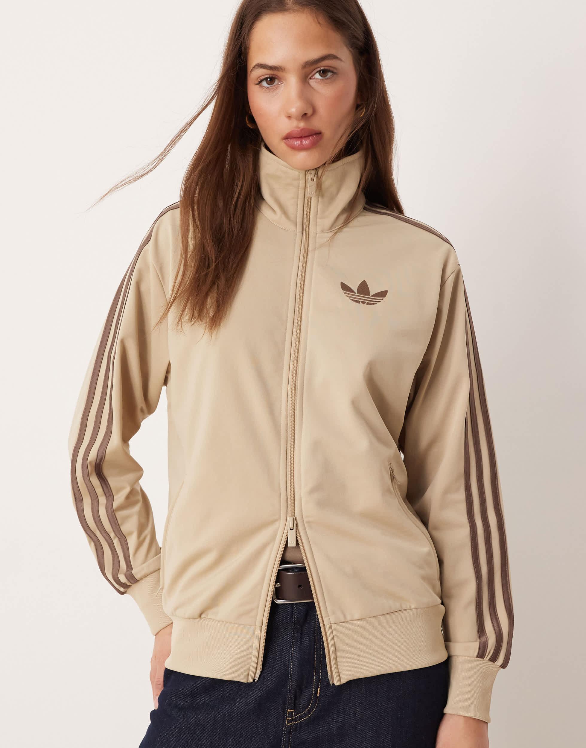 adidas Originals Firebird Track Top in Natural | Lyst
