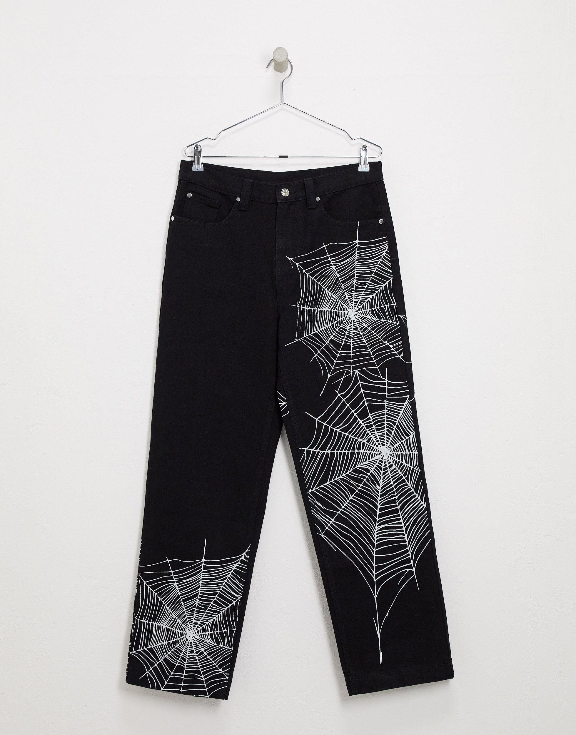 Jaded London Jaded Spider Web Skate Jeans in Black for Men | Lyst
