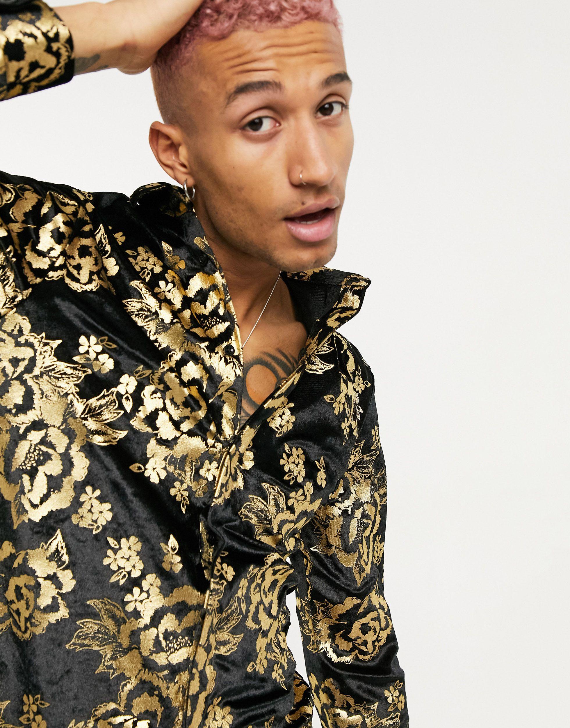 Chemise MTV Noire Avec Feuille D'or - Taille S Femme, Neuve Avec étiquette, Style Métal