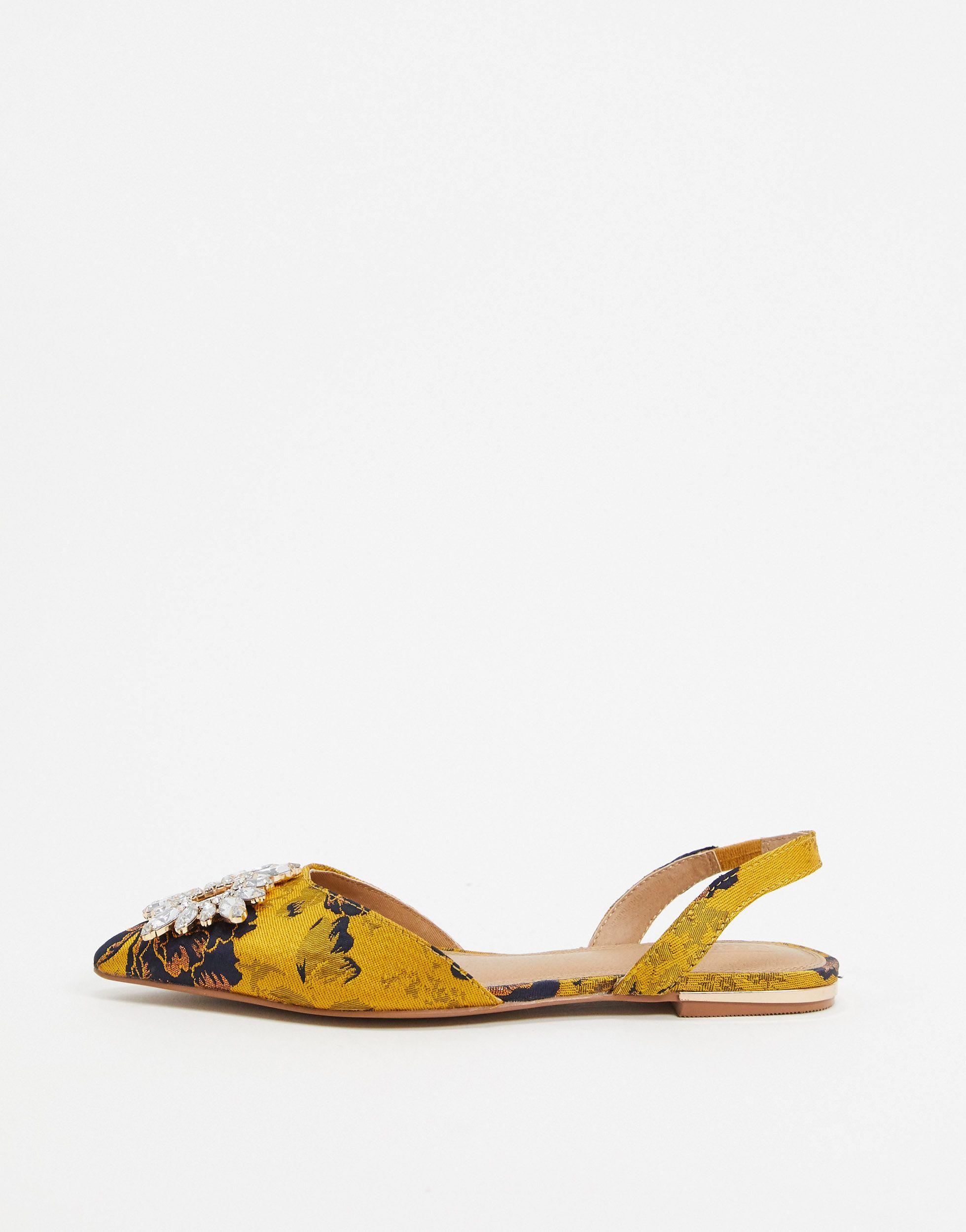 ASOS Luminous Embellished Slingback Ballet Flats Lyst