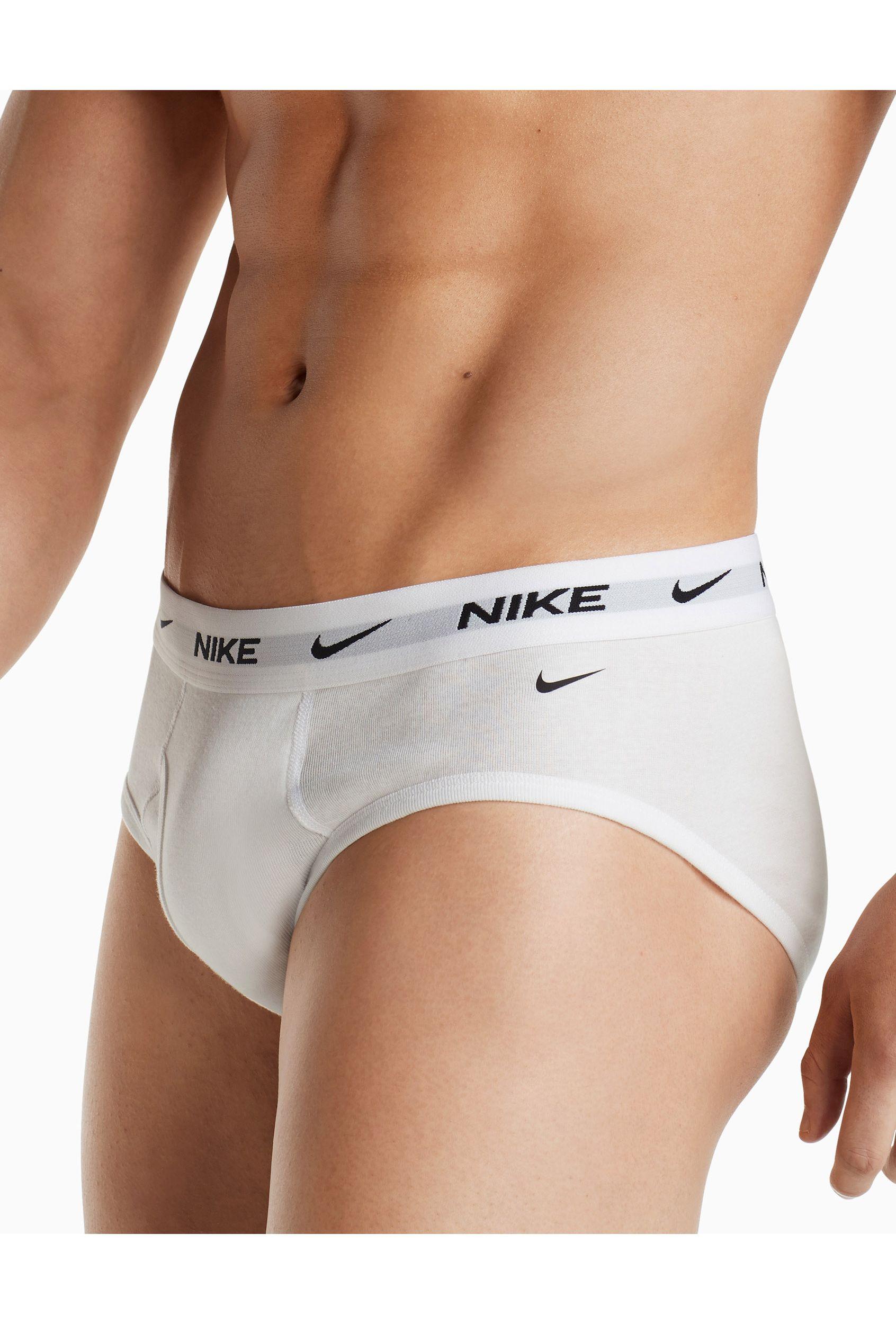 Nike Everyday Cotton 3 Pack Briefs With Fly in White for Men | Lyst