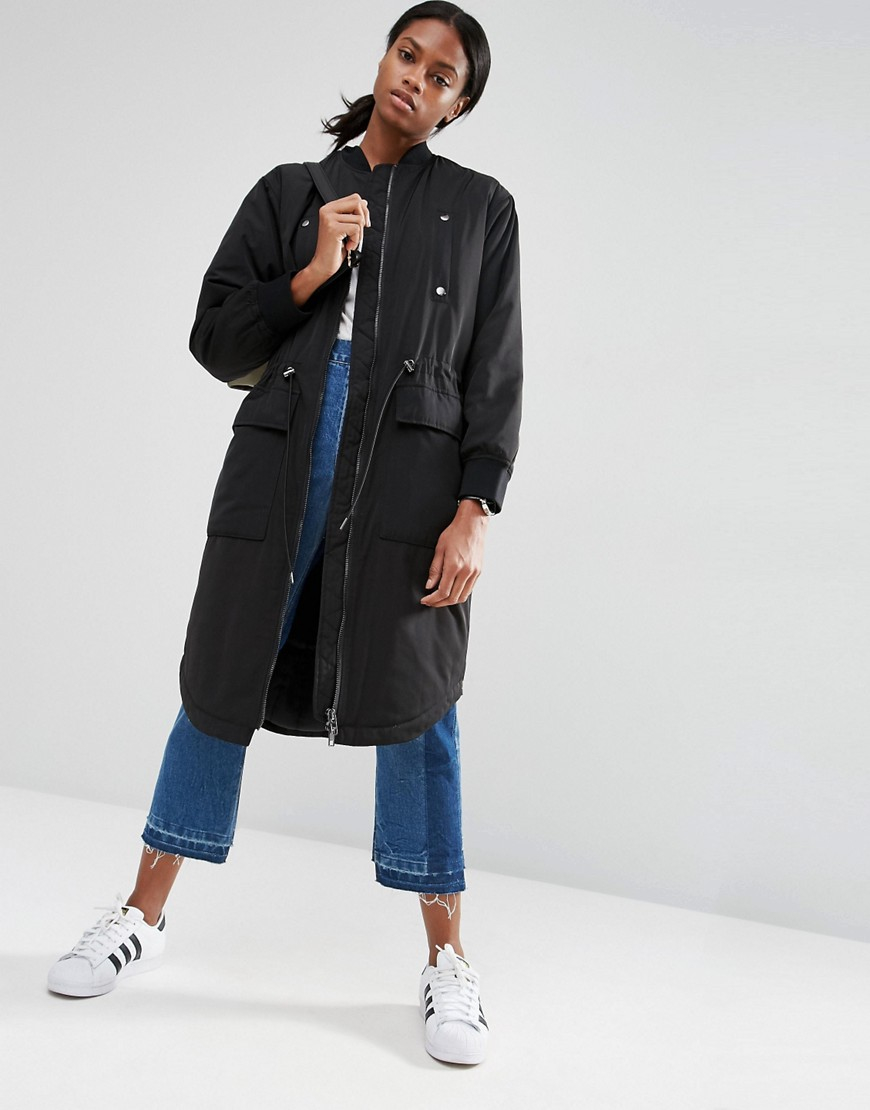 adidas originals popper bomber jacket in black