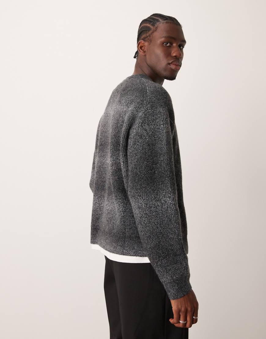 Abercrombie Fitch Warm Handed Space Dye Oversized Knit Jumper in