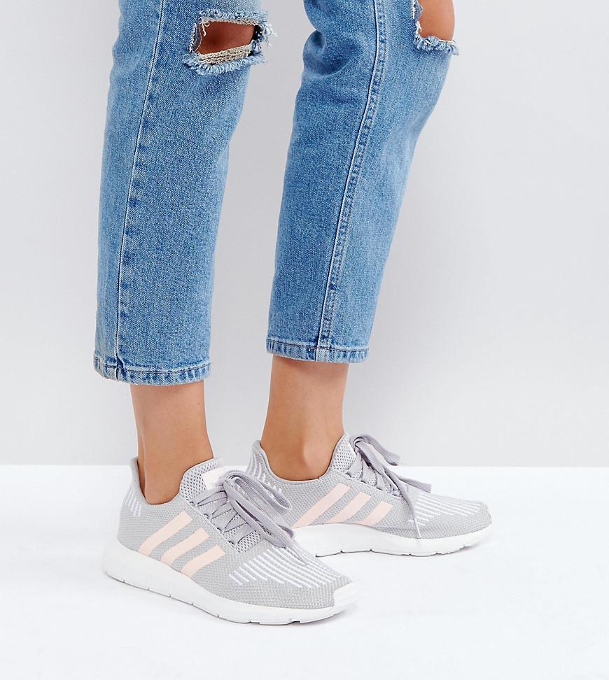 women's adidas gray and pink shoes