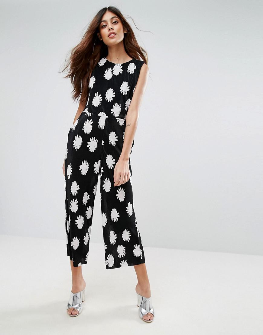 black plisse jumpsuit