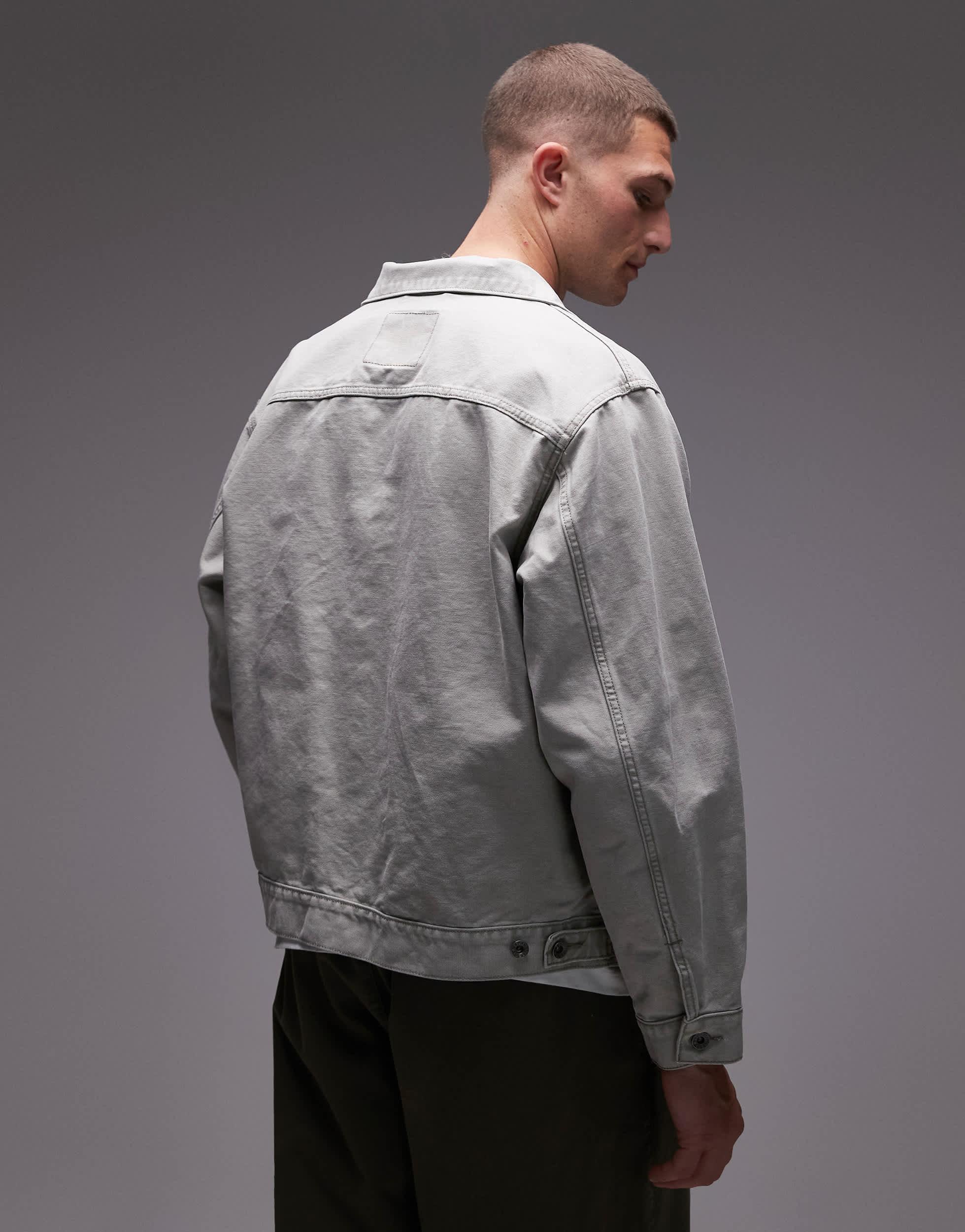 Levi's Workwear Capsule Sunrise Denim Trucker Jacket in Gray for
