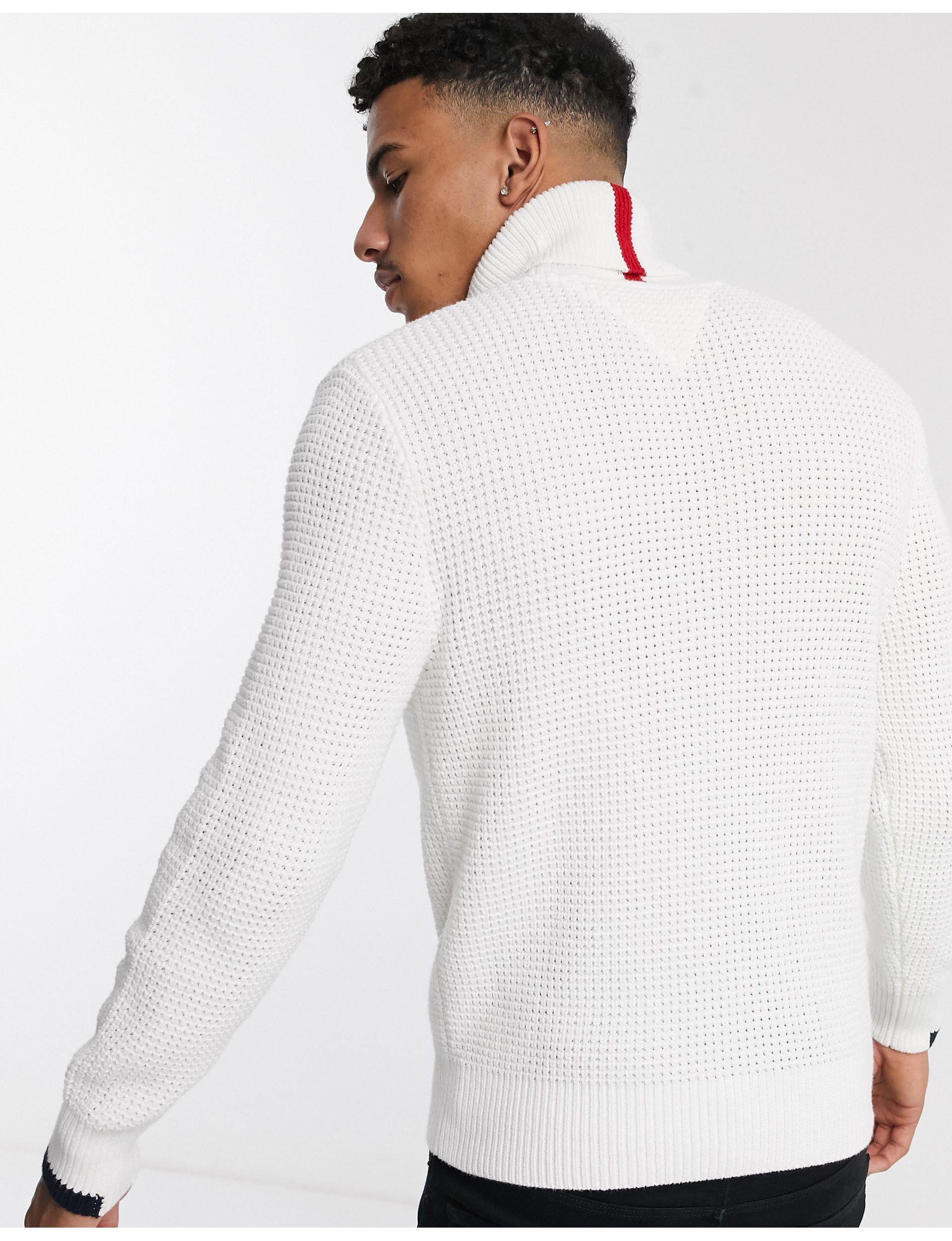 Tommy Hilfiger Trent Knitted Sweater White for Men Lyst