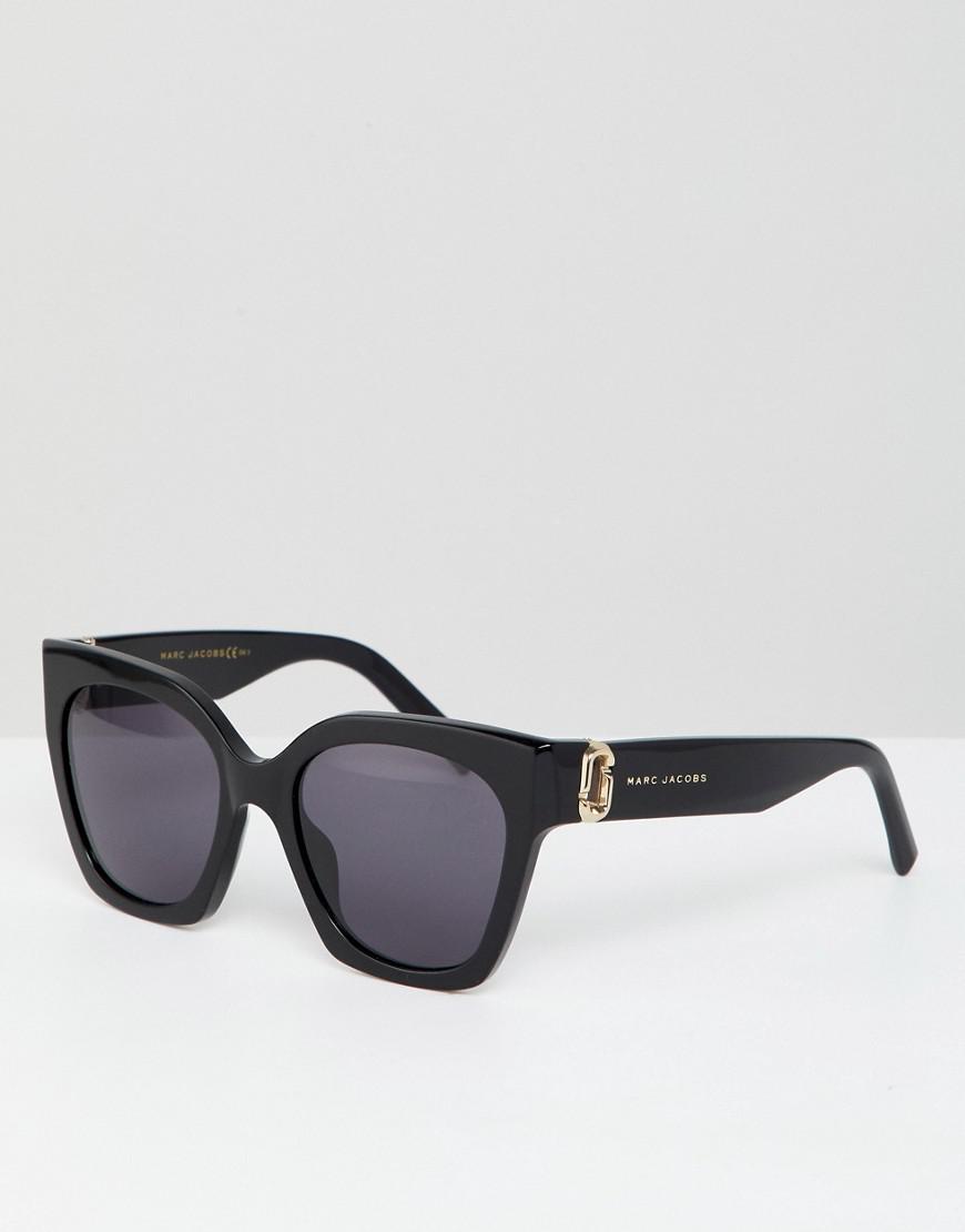 Marc Jacobs Oversized Square Frame Sunglasses in Black - Lyst
