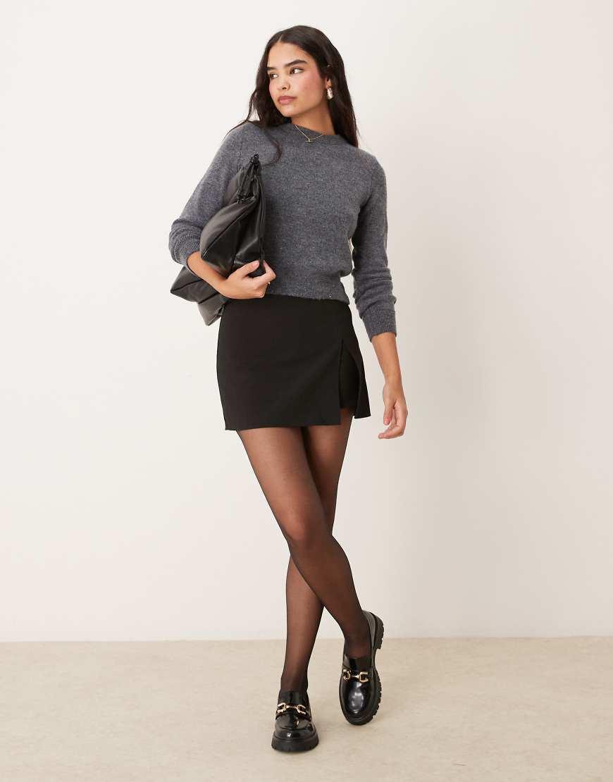 Mango Fluffy Jumper in Grey Lyst UK