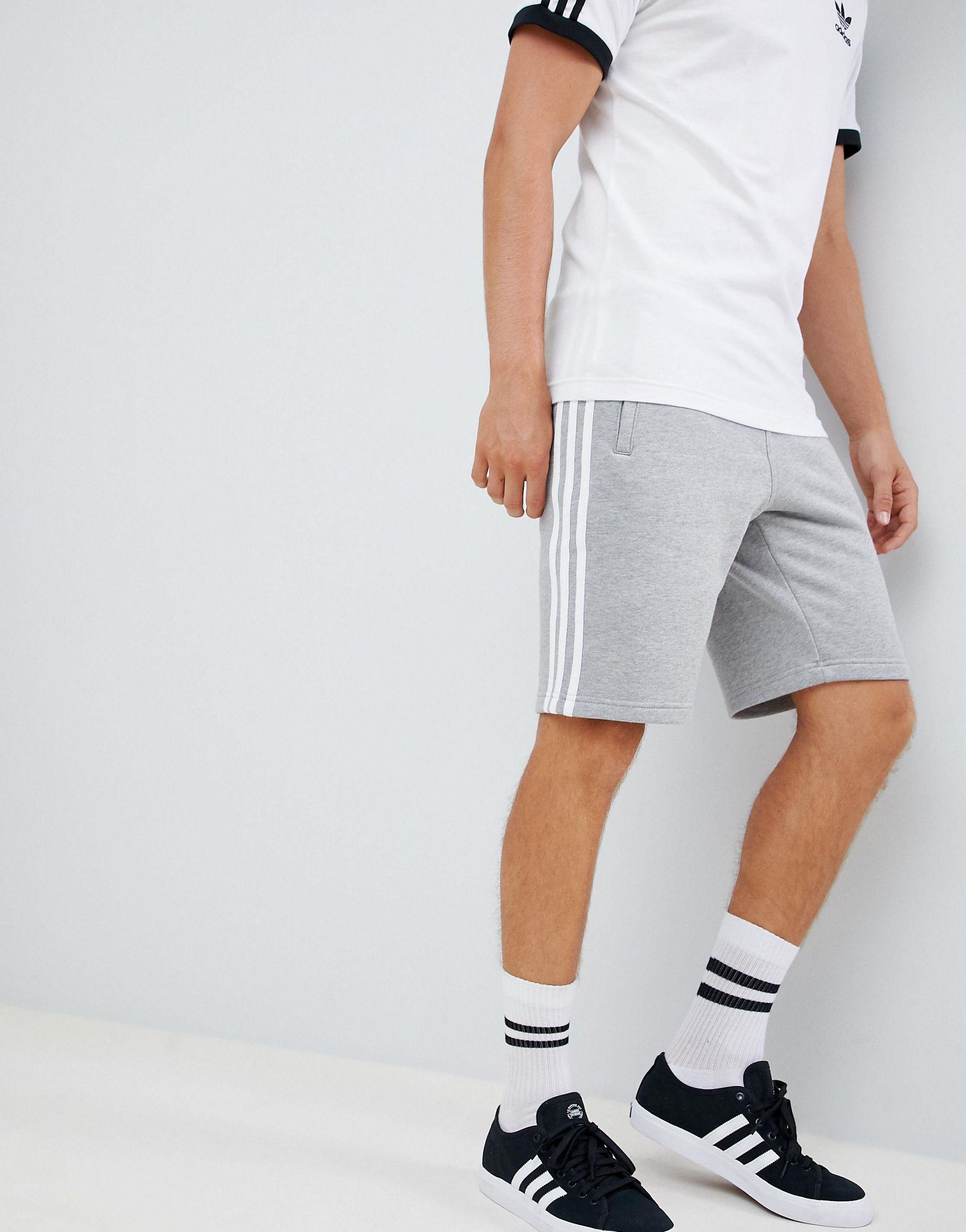 adidas grey jersey shorts