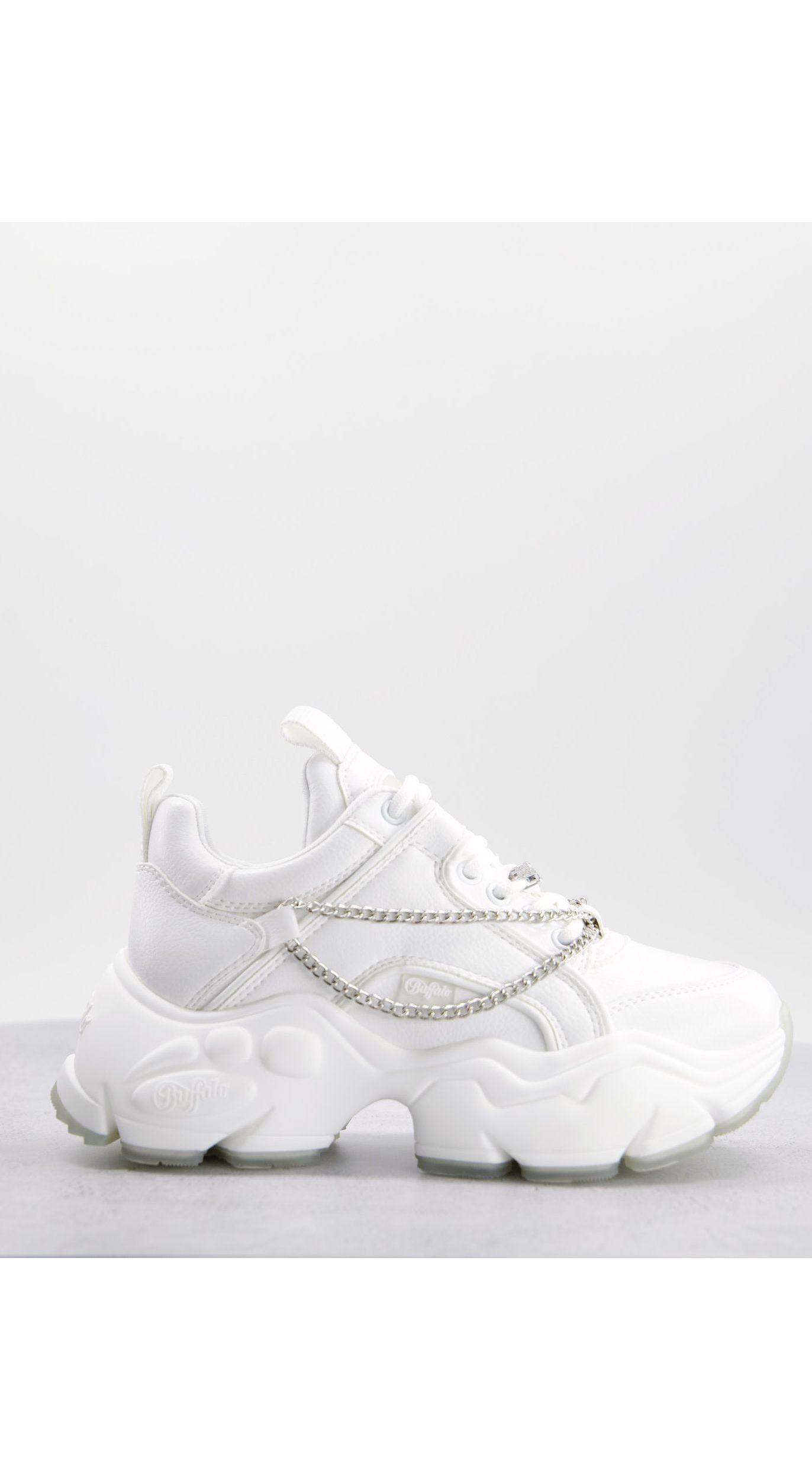 Buffalo Binary Chunky Sneakers in White | Lyst