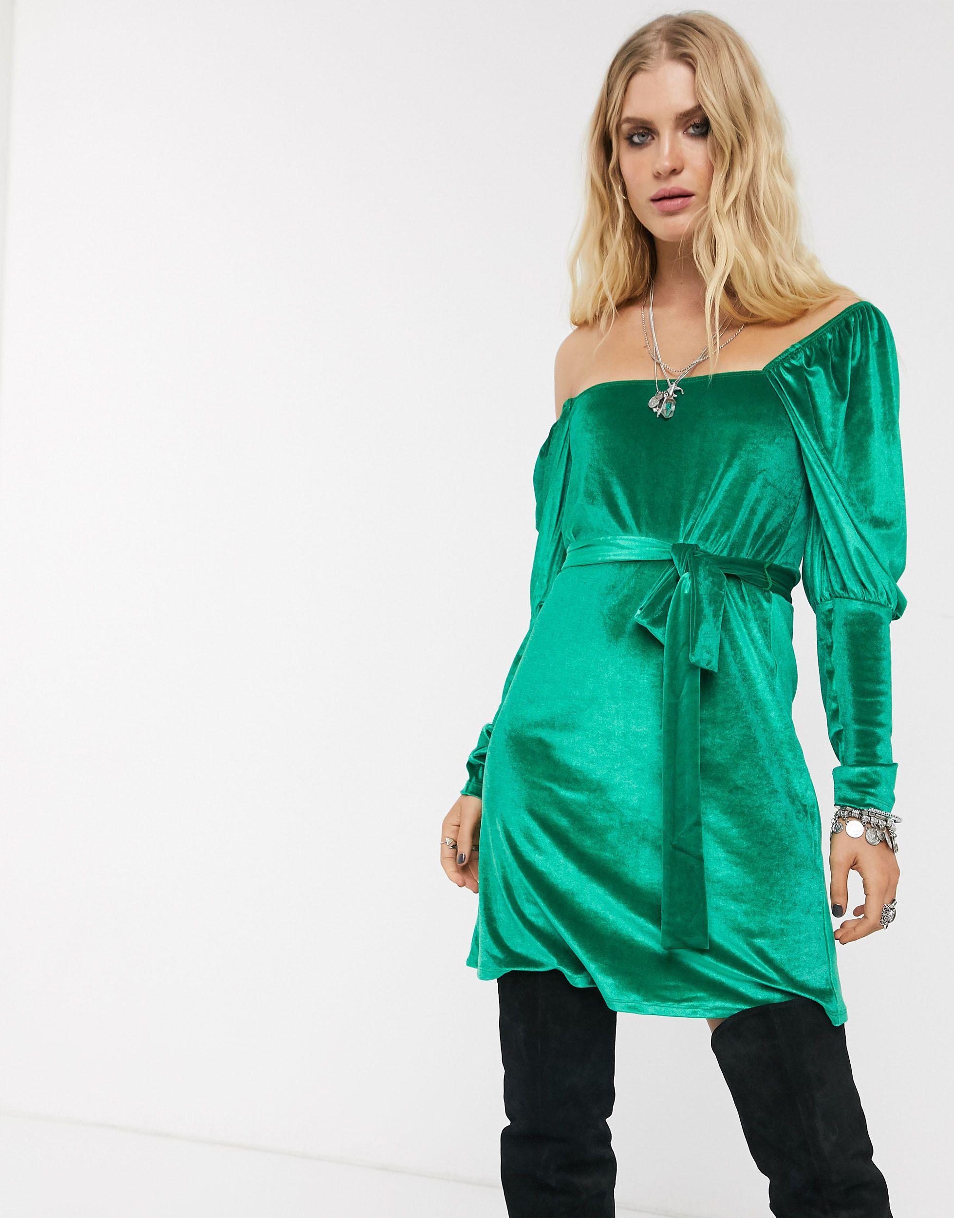 velvet mini dress long sleeve