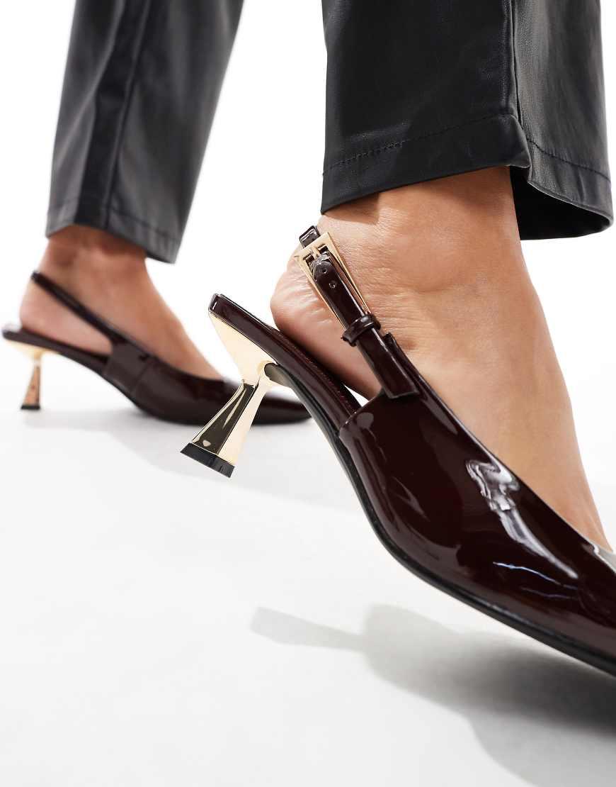 Tacón Bajo Zapatos Tacon Marron Chocolate Marrón Chocolate Zapatos