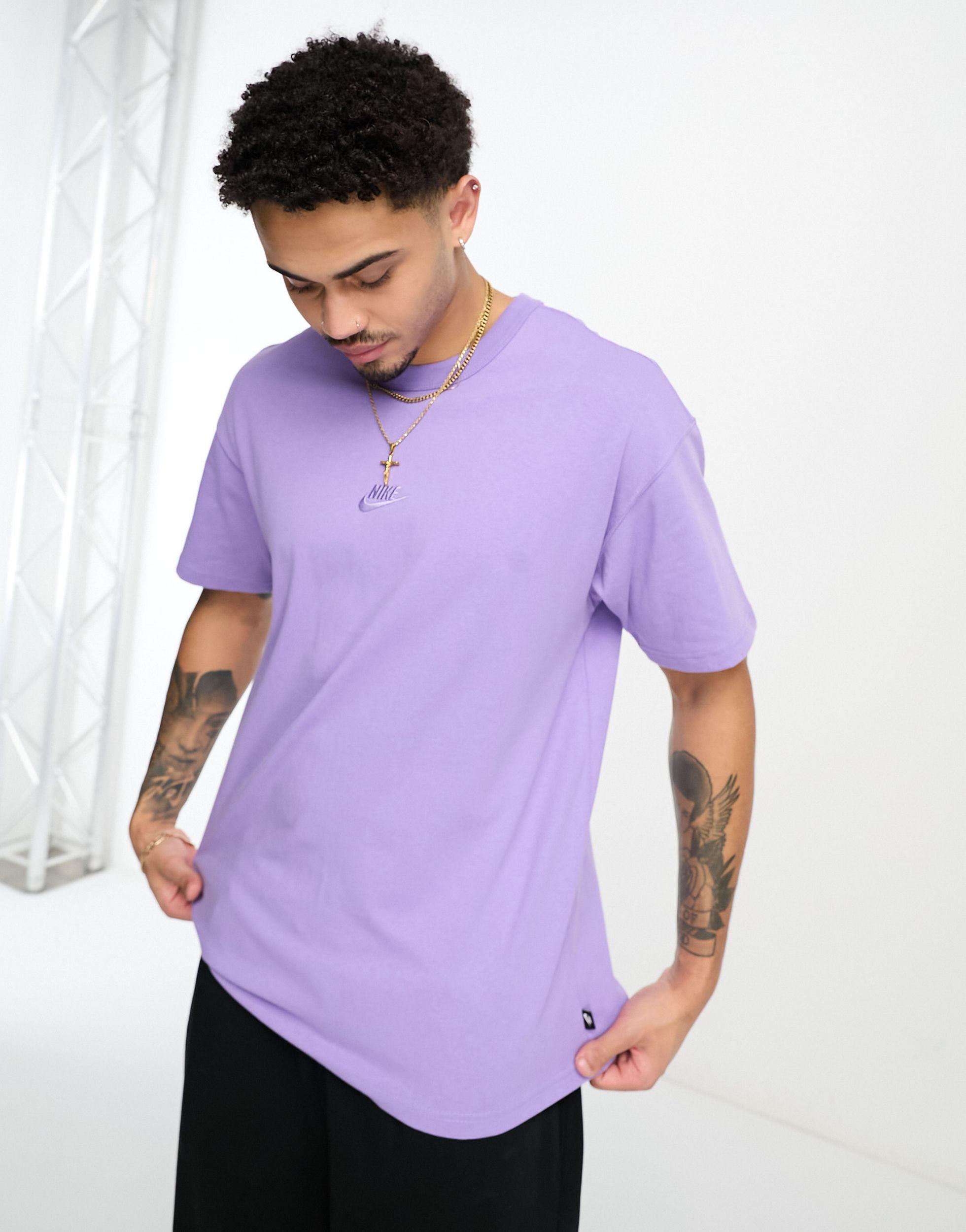 Nike Premium Essentials Logo T shirt in Purple for Men Lyst UK
