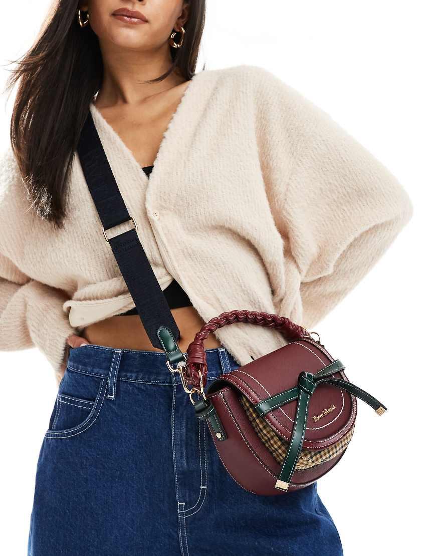 River Island Saddle Bag With Tartan Detail in Blue Lyst UK