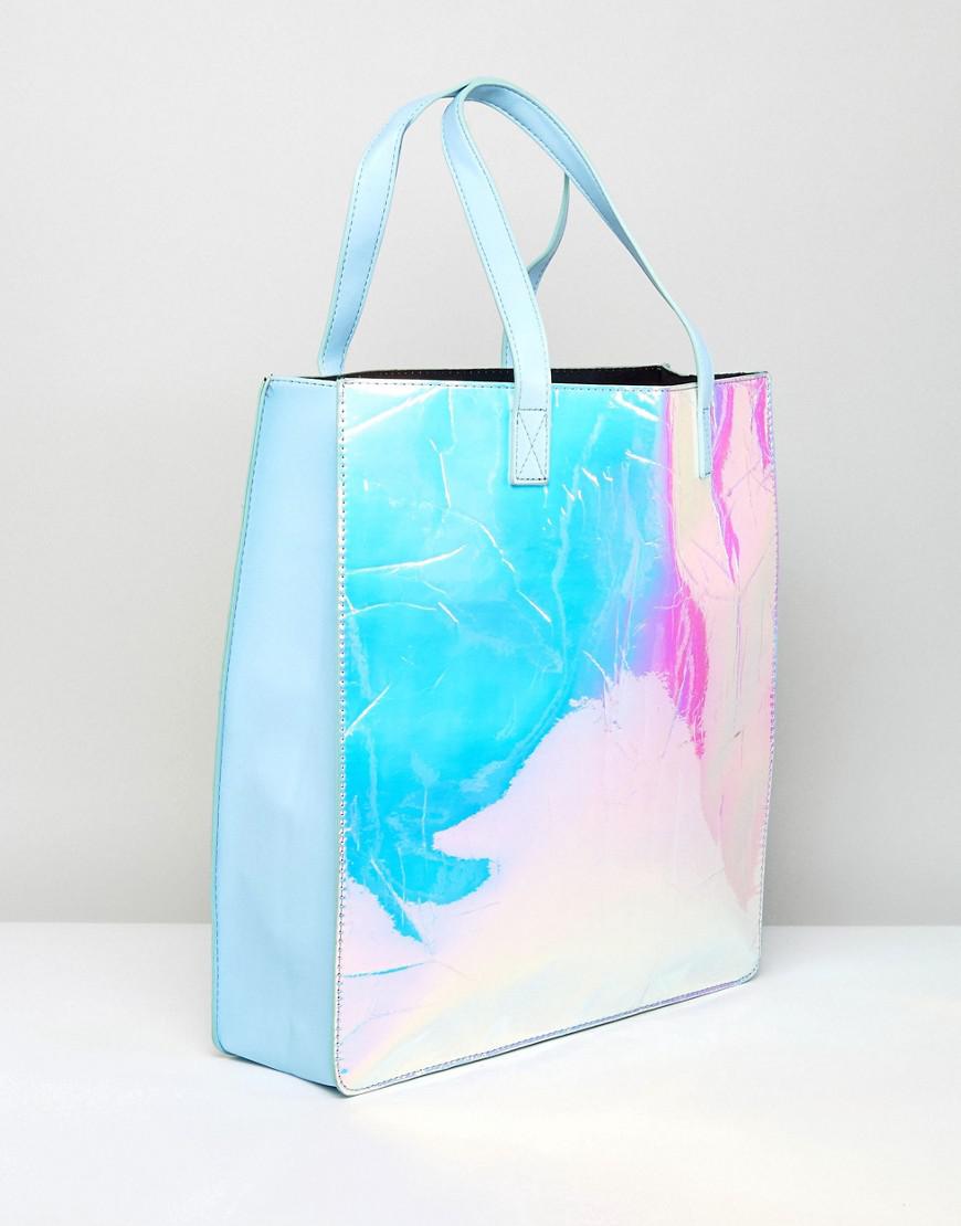iridescent tote bag