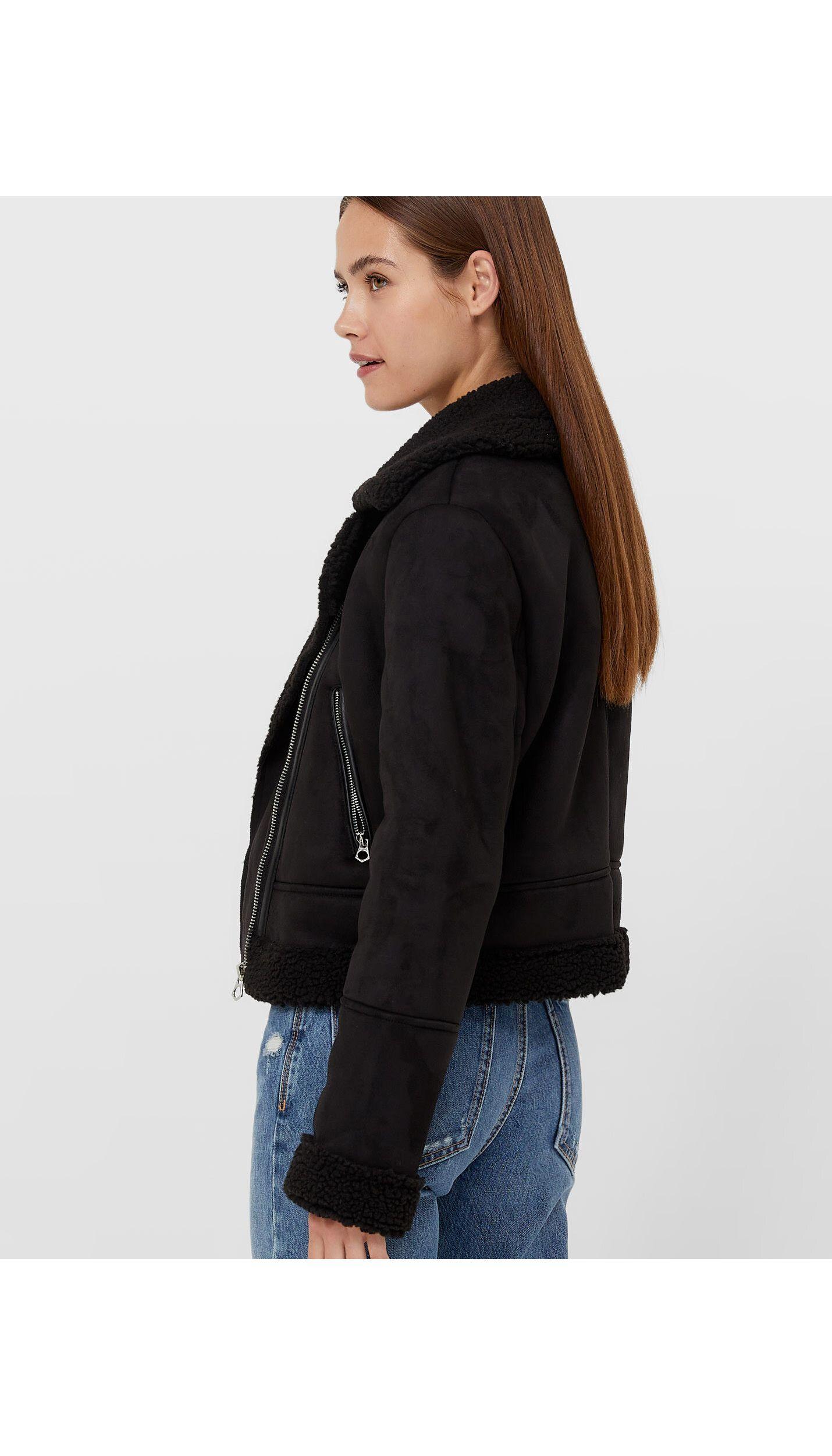 Synthetic Short Aviator Jacket 