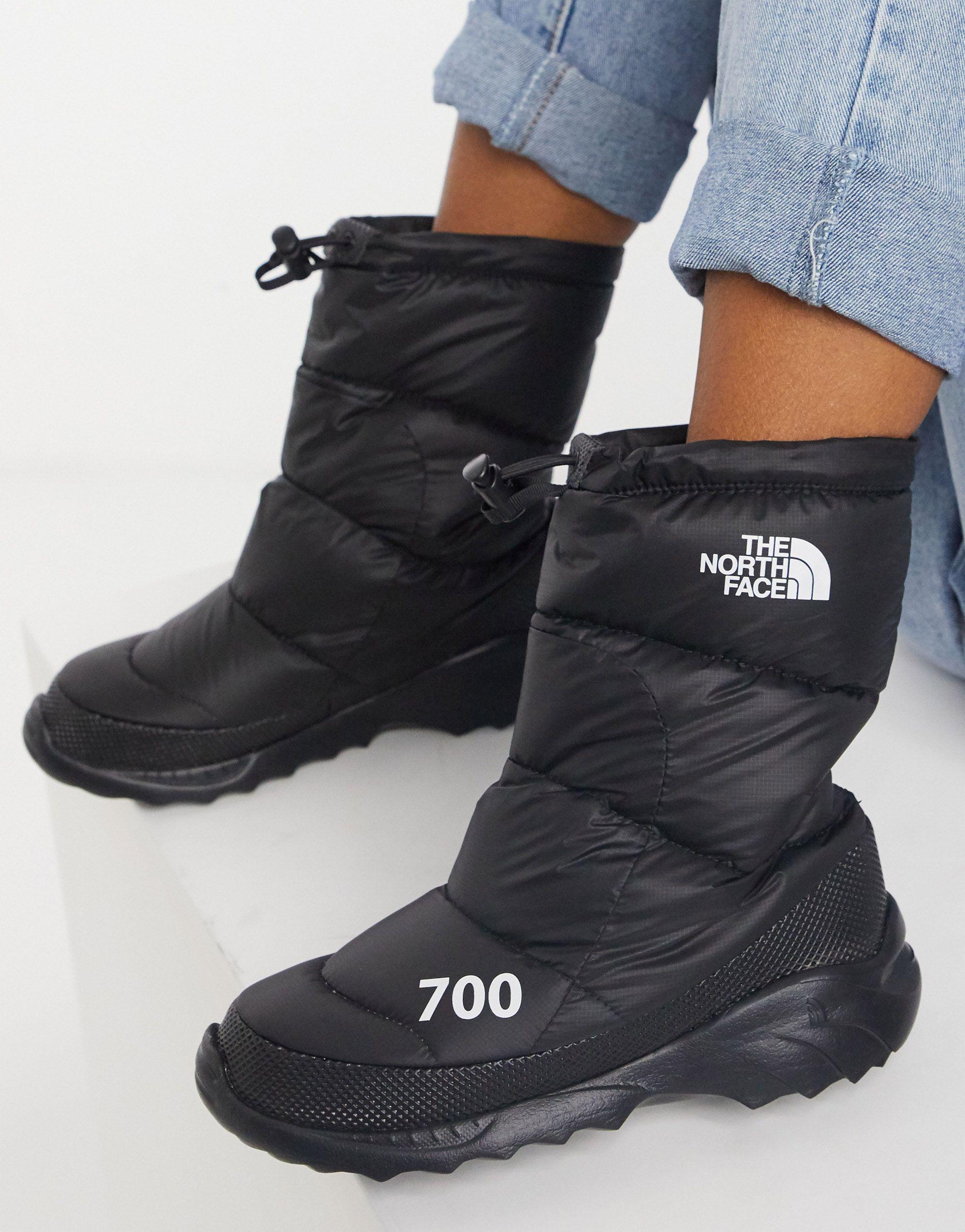 The North Face Rubber 700 Nuptse Boot in Black | Lyst