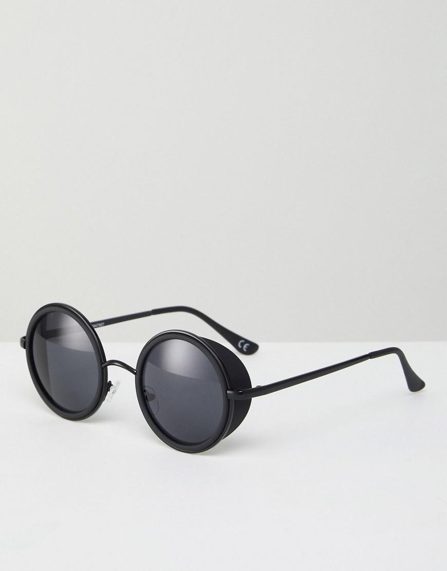 Occhiali da sole rotondi neri con copertura lateraleASOS in Denim da Uomo  colore Nero | Lyst