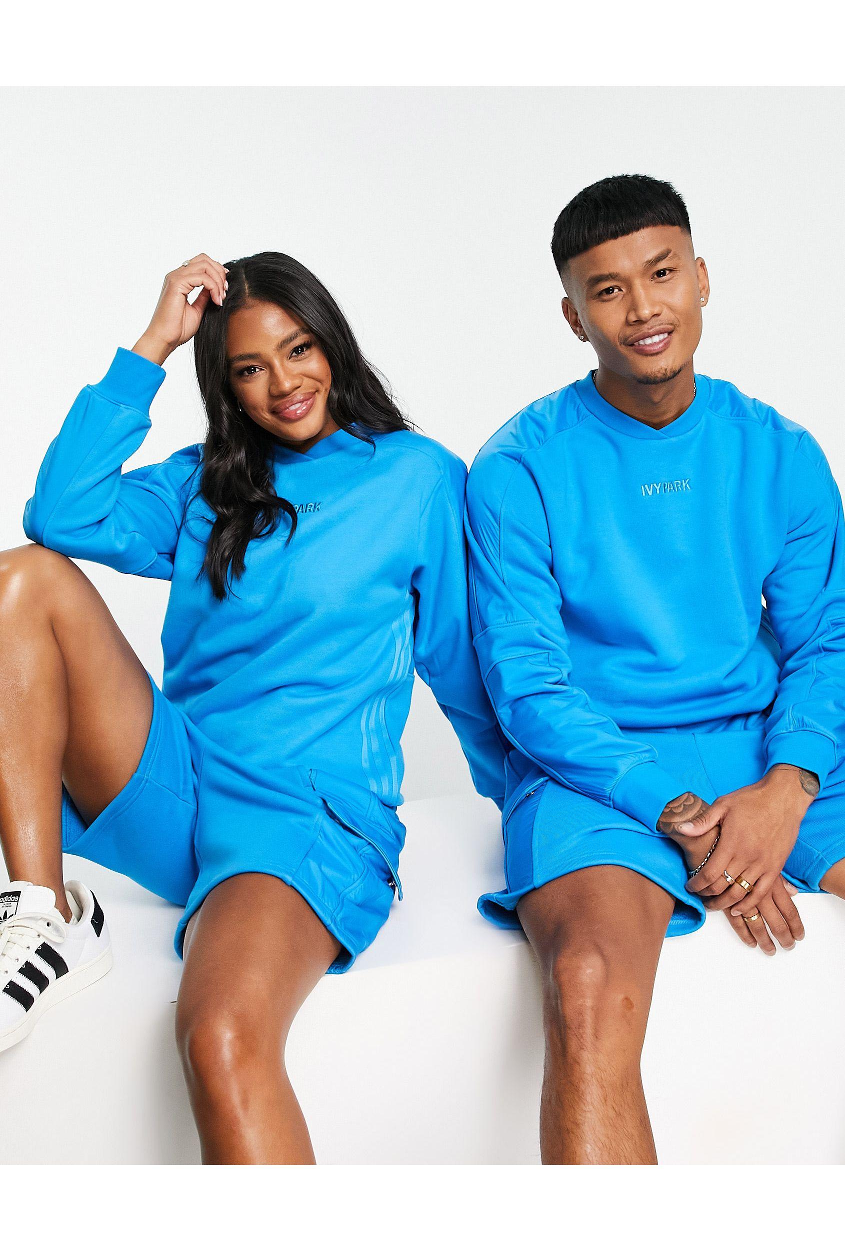 Ivy Park Adidas Originals X Unisex Sweatshirt in Blue | Lyst