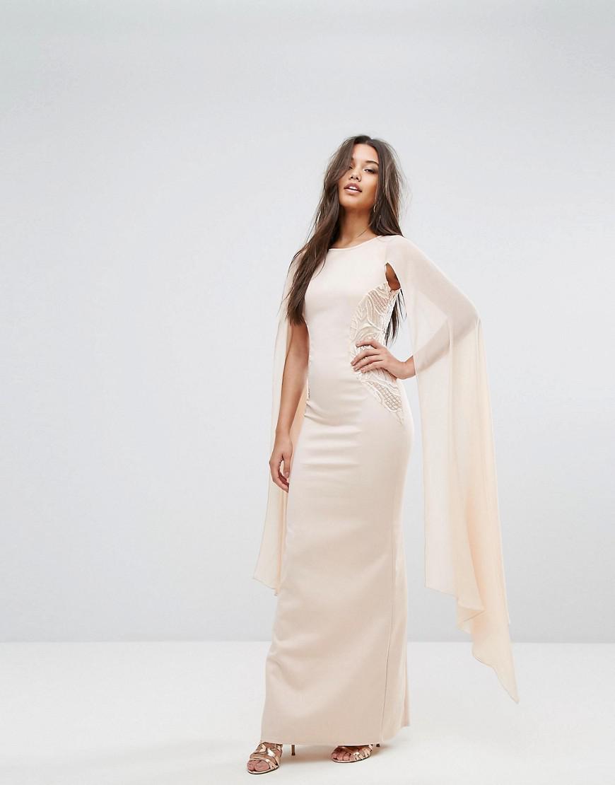 robe longue effet cape