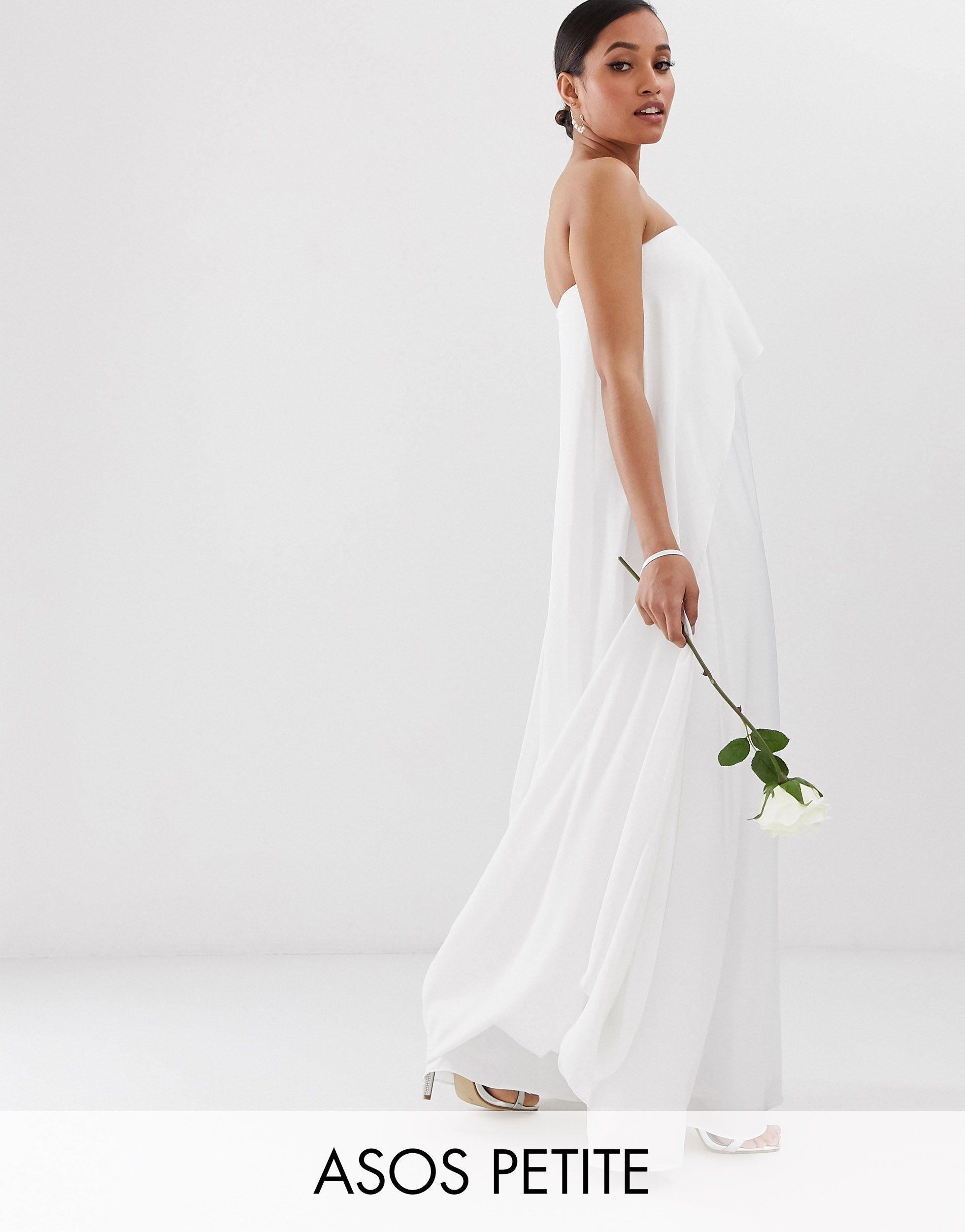 asos cape wedding dress