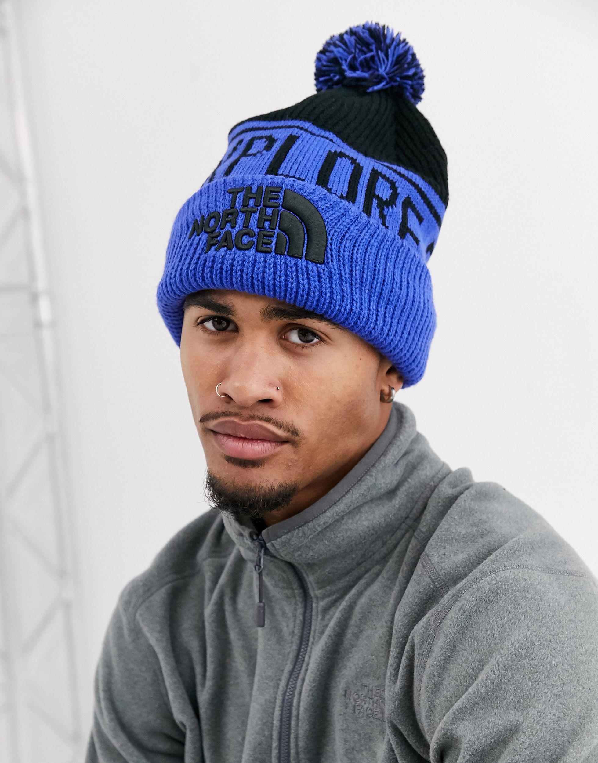 The North Face Synthetic Pom Beanie Hat in for Men - Lyst