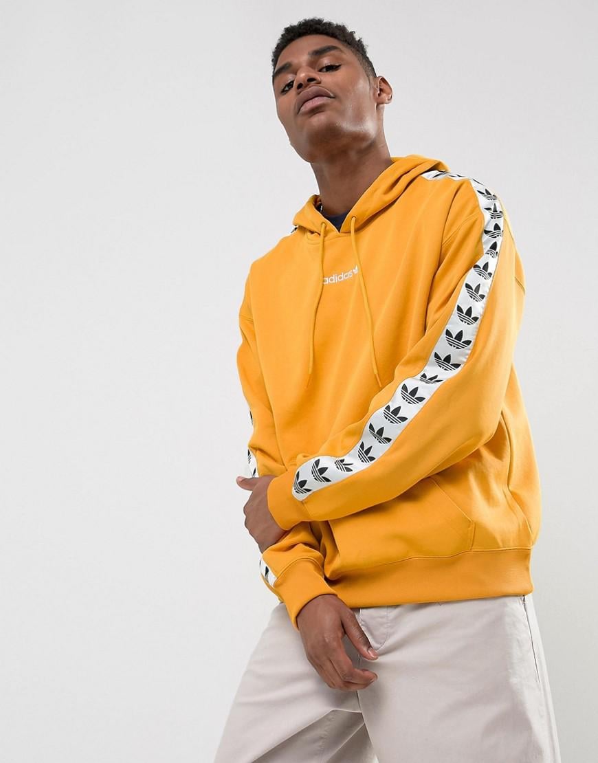 adidas Synthetic Adicolor Tnt Tape Hoodie In Yellow Az8127 for Men | Lyst