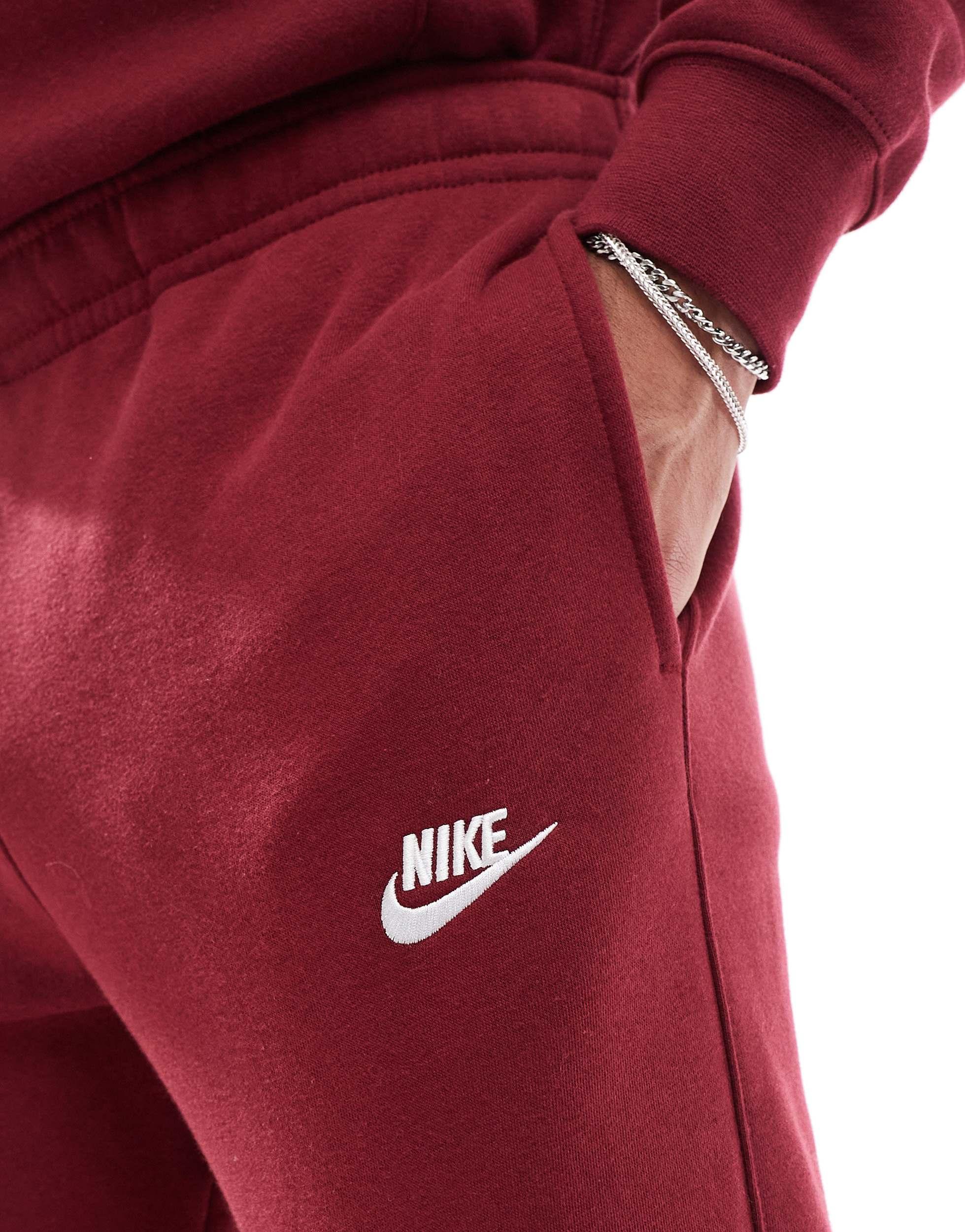 Nike Club Cuffed Sweatpants in Red for Men Lyst