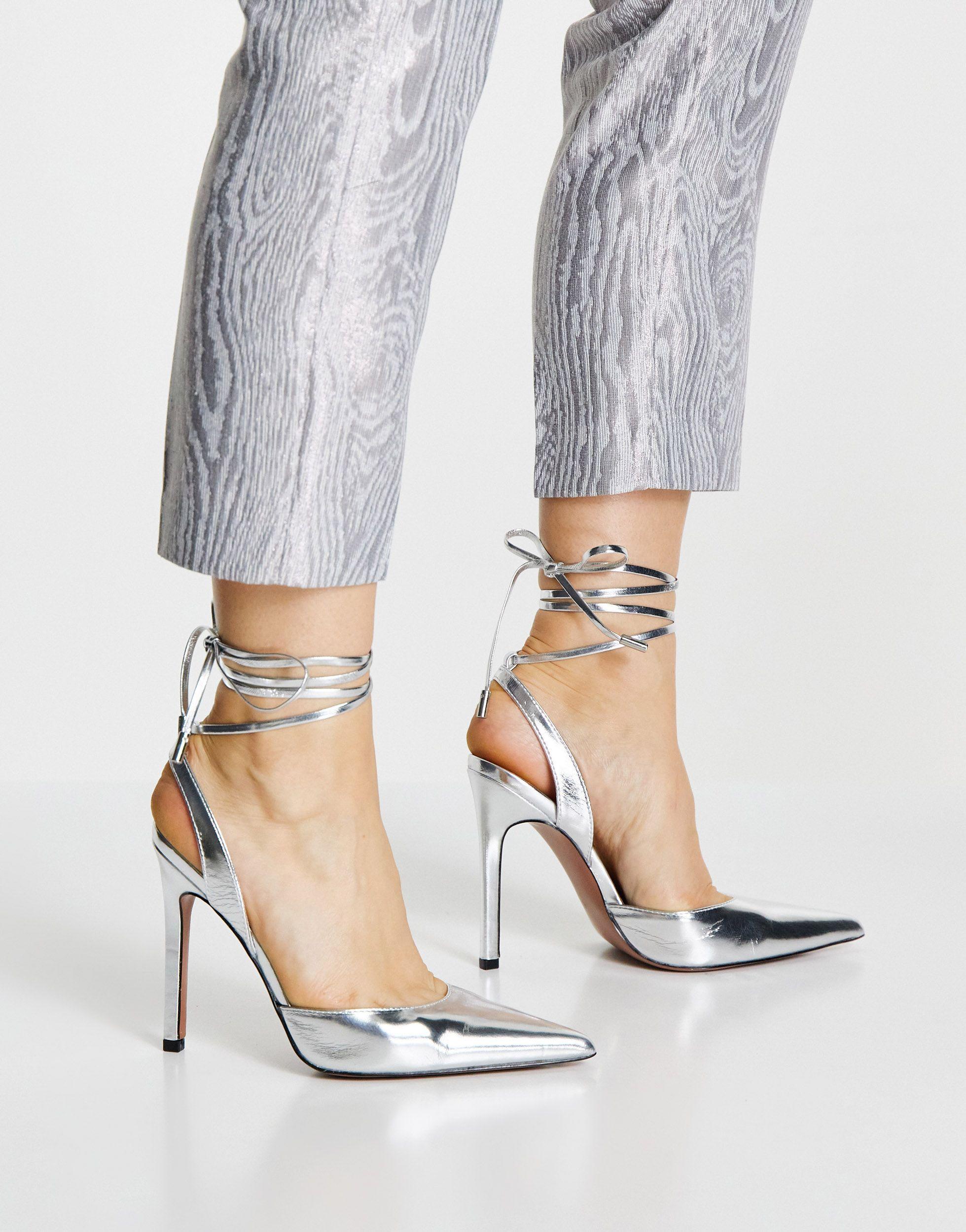 ASOS Pally Tie Leg High Heeled Shoes in 