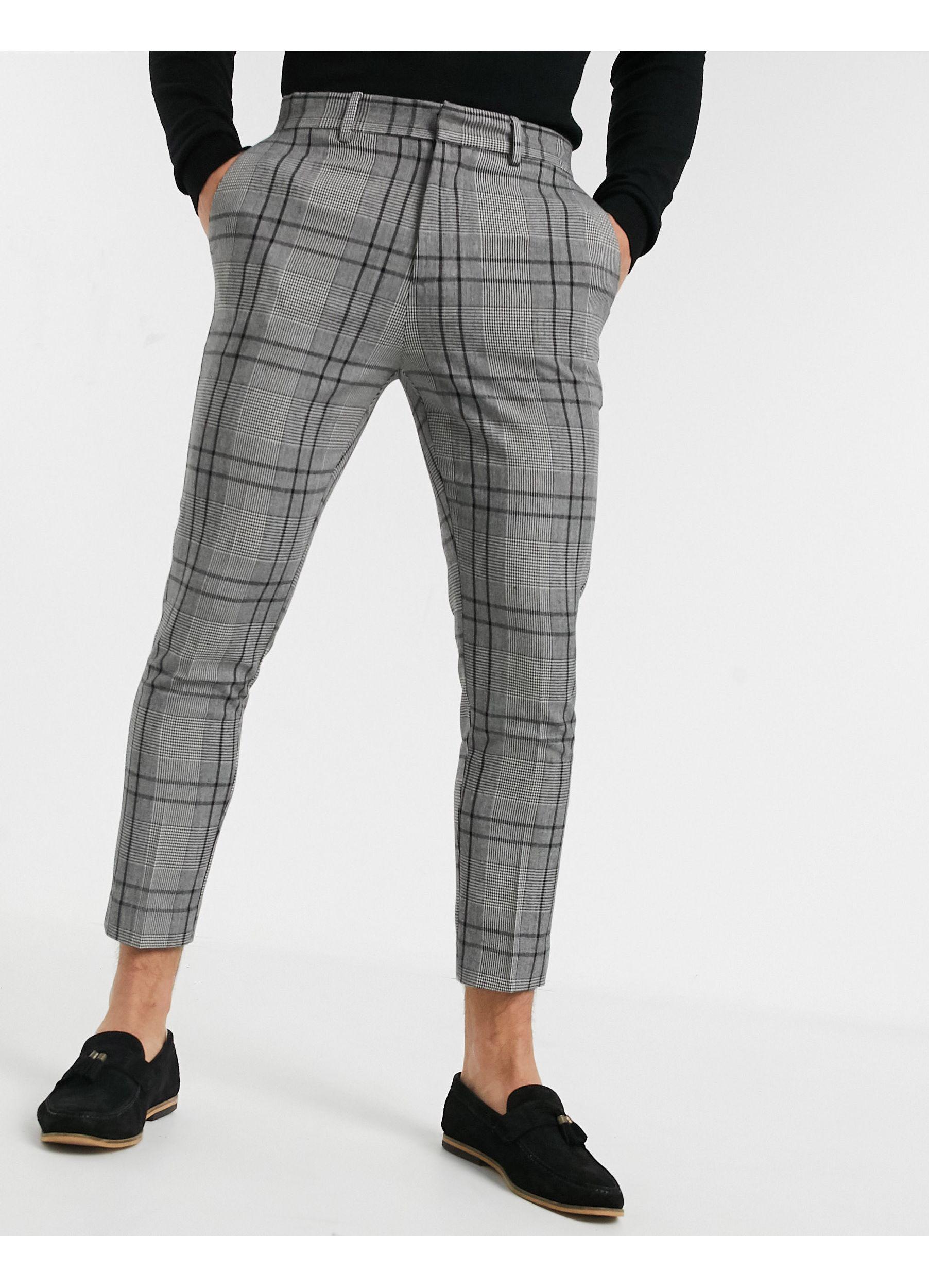 Denim Skinny Cropped Smart Pants 