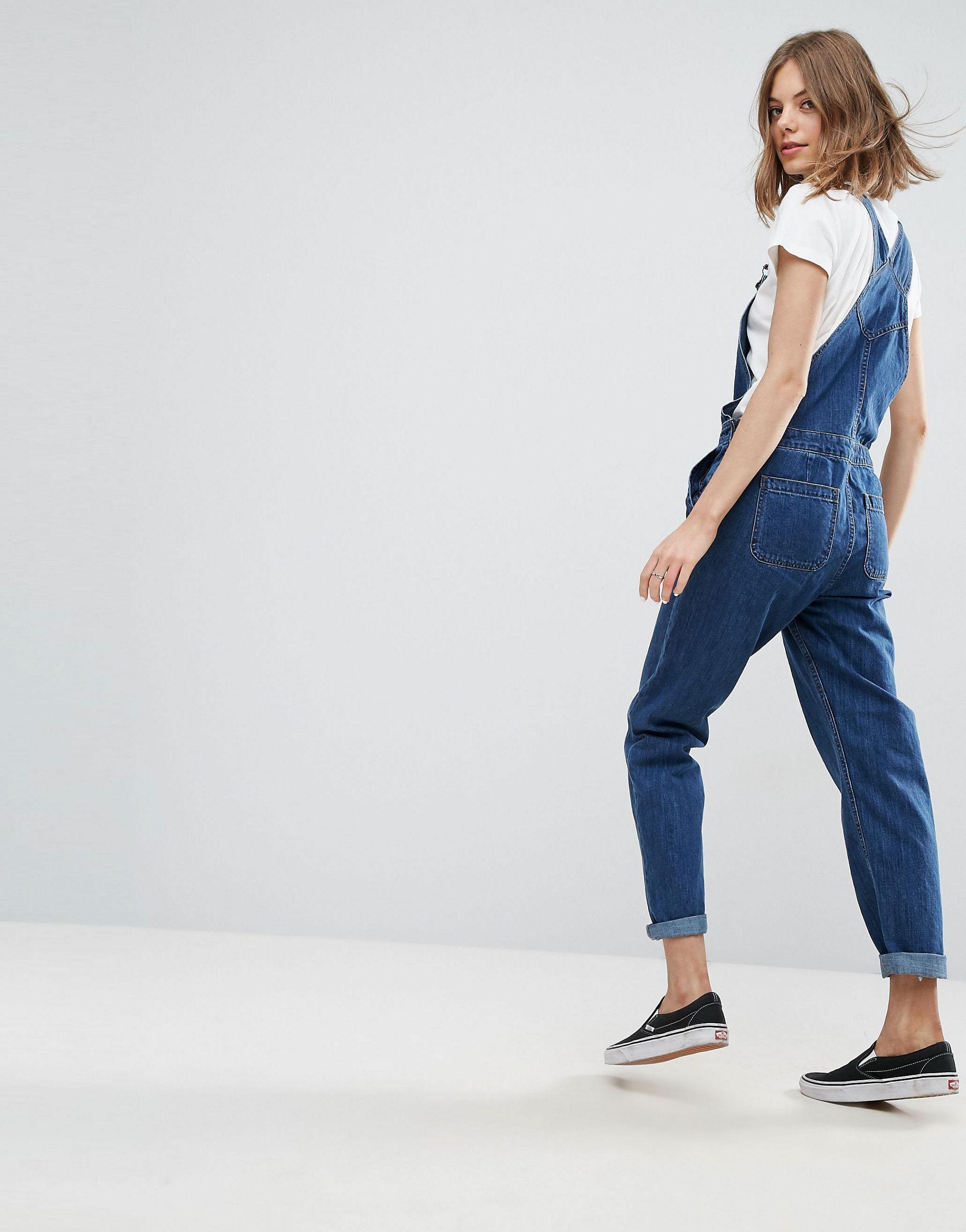 blue denim dungaree