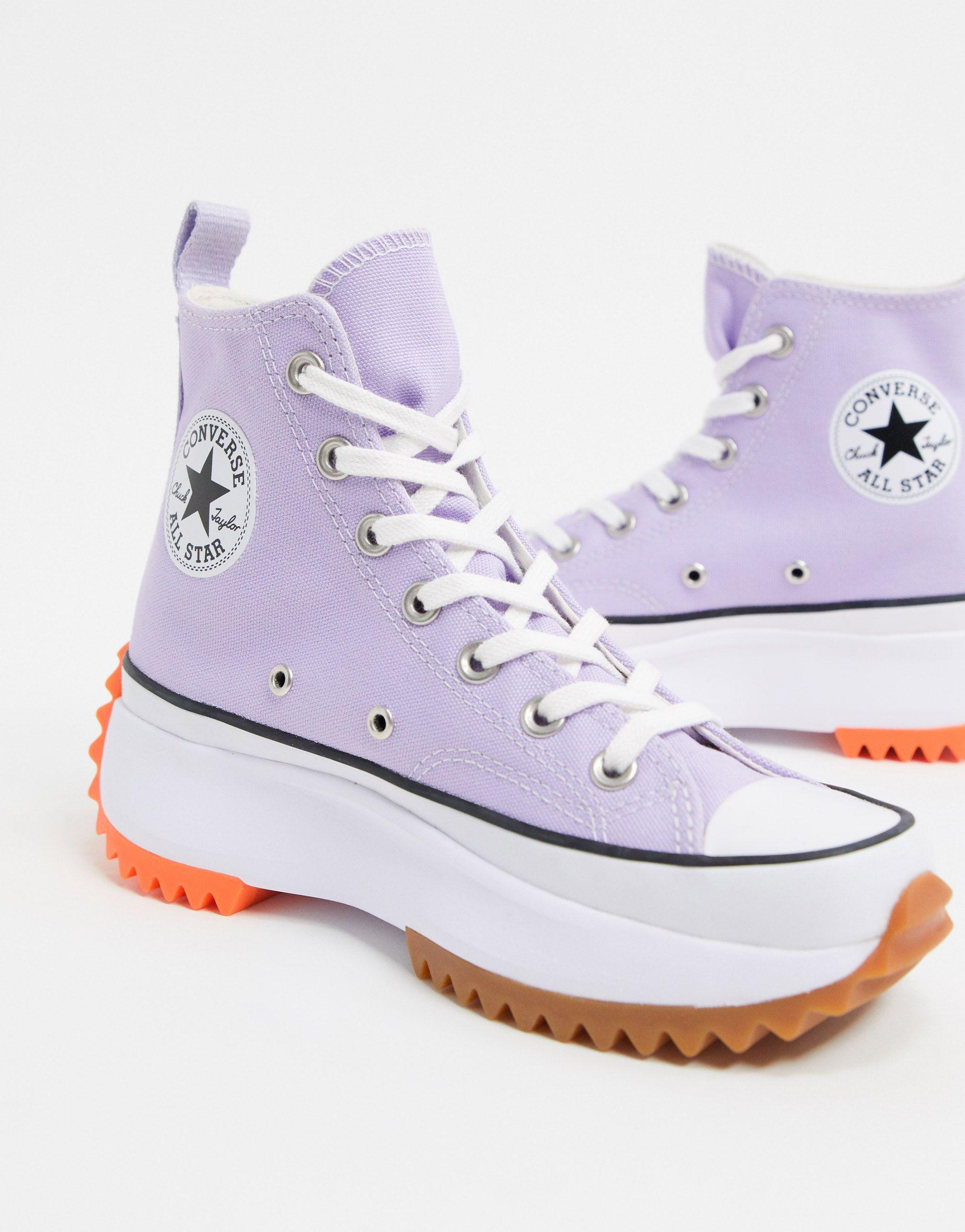 Run Star Hike - Sneakers alte lilla di Converse in Viola | Lyst
