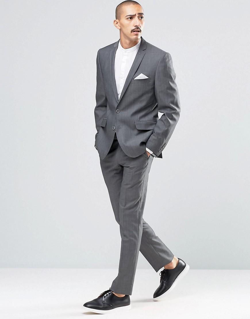 Ben Sherman Wool Camden Super Skinny Charcoal Tonic Suit Trousers in Gray  for Men - Lyst