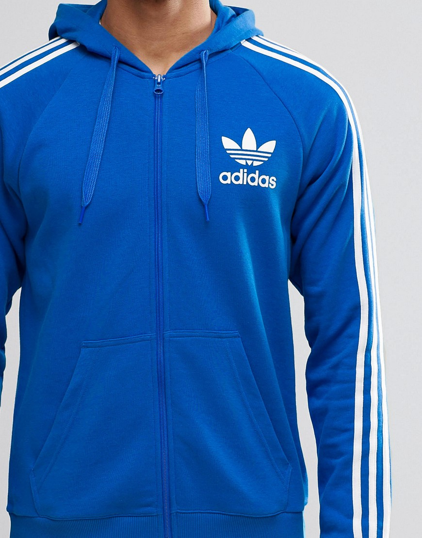 adidas Originals Cotton Trefoil Zip Hoodie Ay7787 in Blue for Men | Lyst  Australia