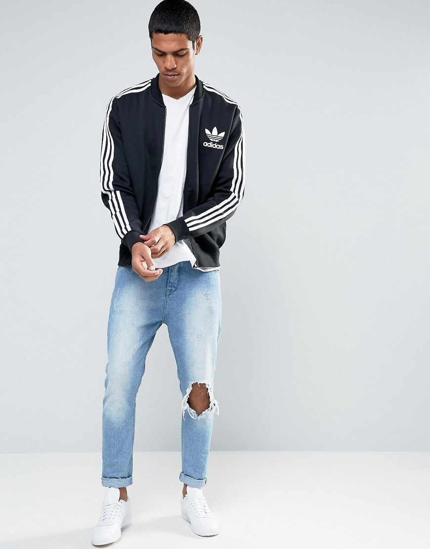 adidas jacket with jeans