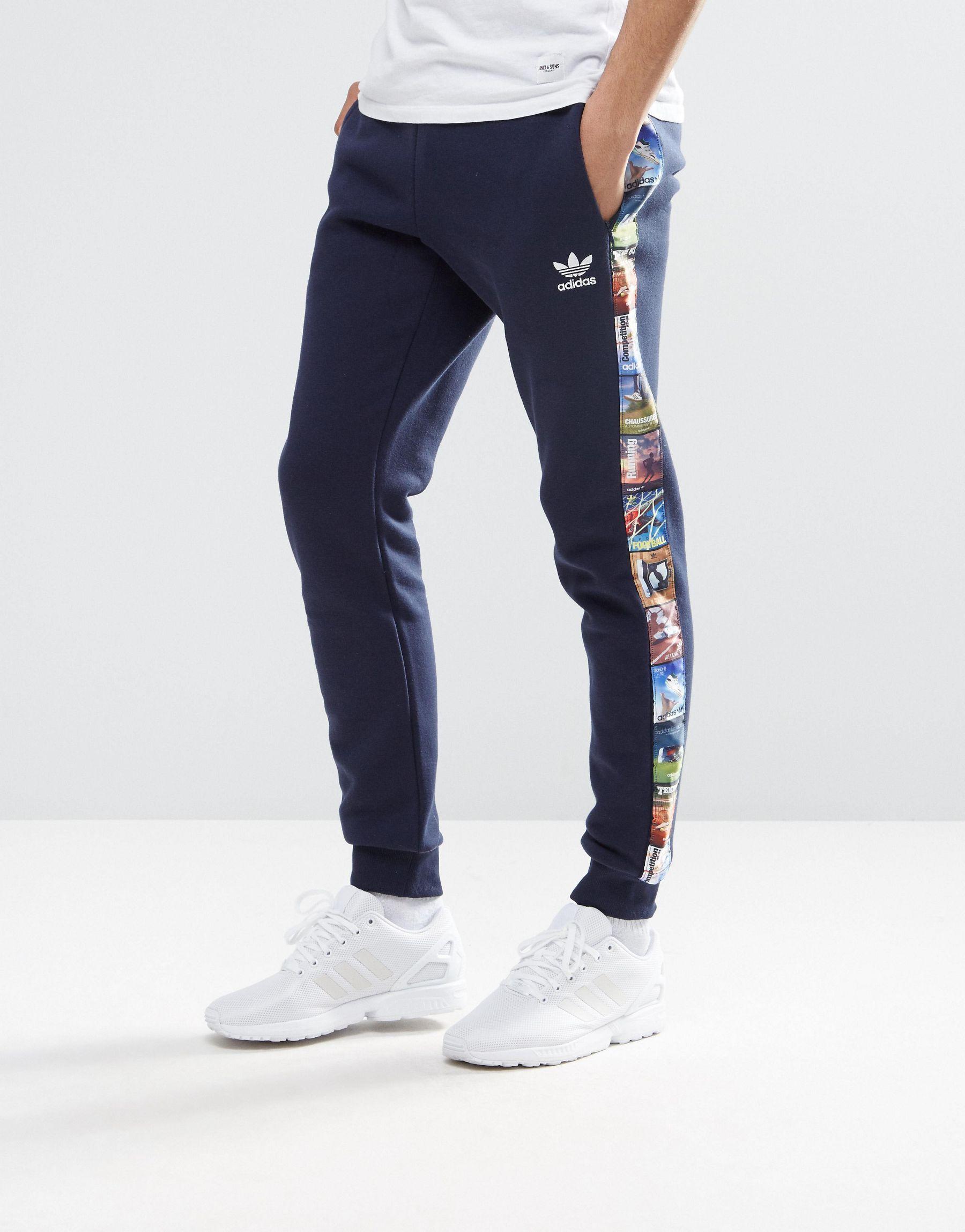 Adidas Originals Cotton Bts Joggers Ay7784 In Blue For Men Lyst