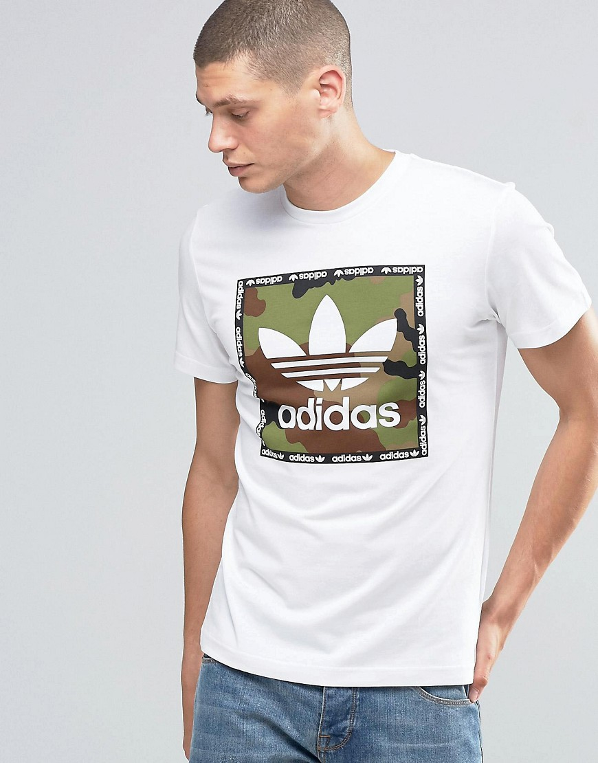 adidas white camo t shirt