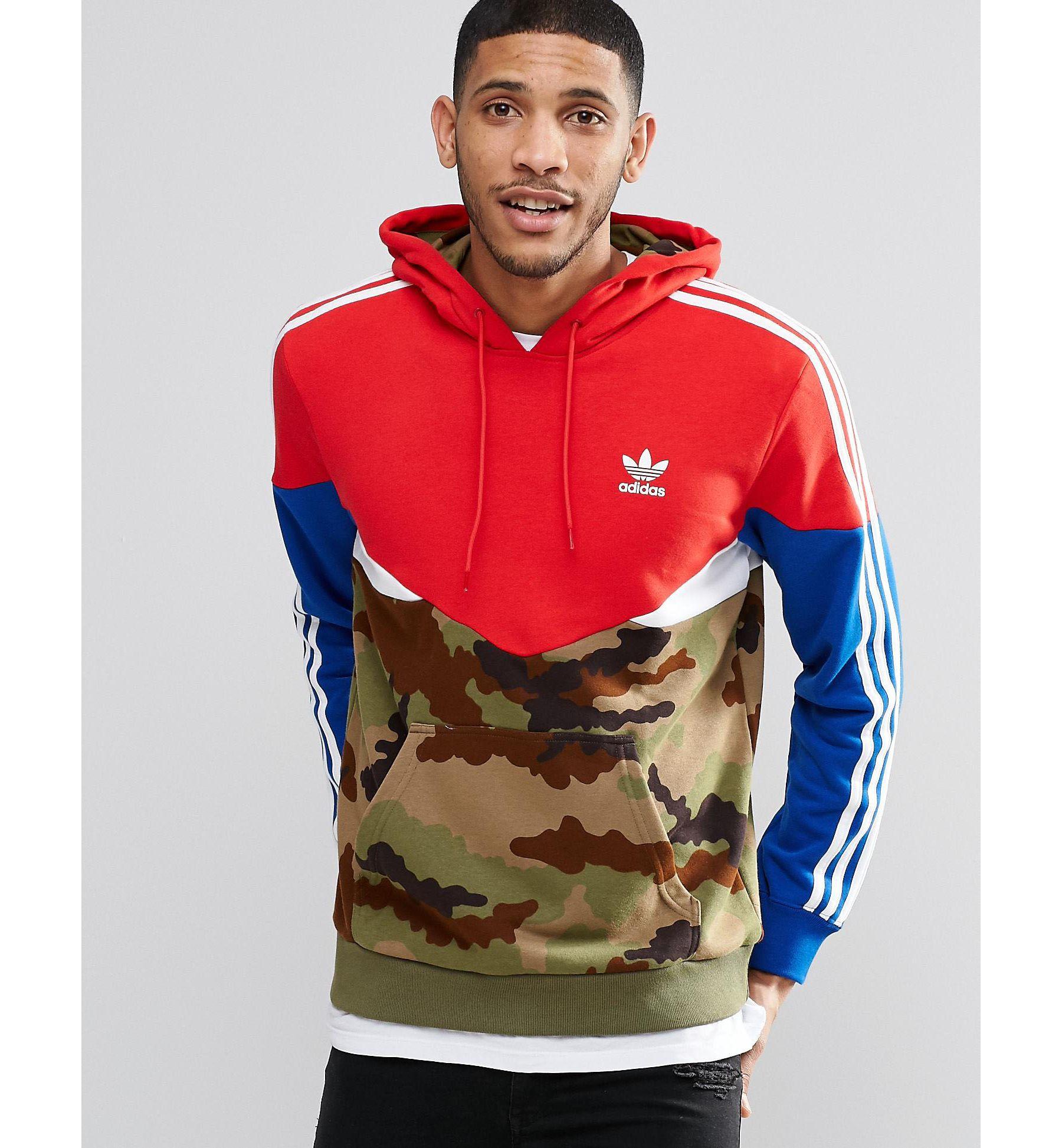 adidas Originals Cotton Camo Pack Hoodie Ay8106 in Red for Men | Lyst