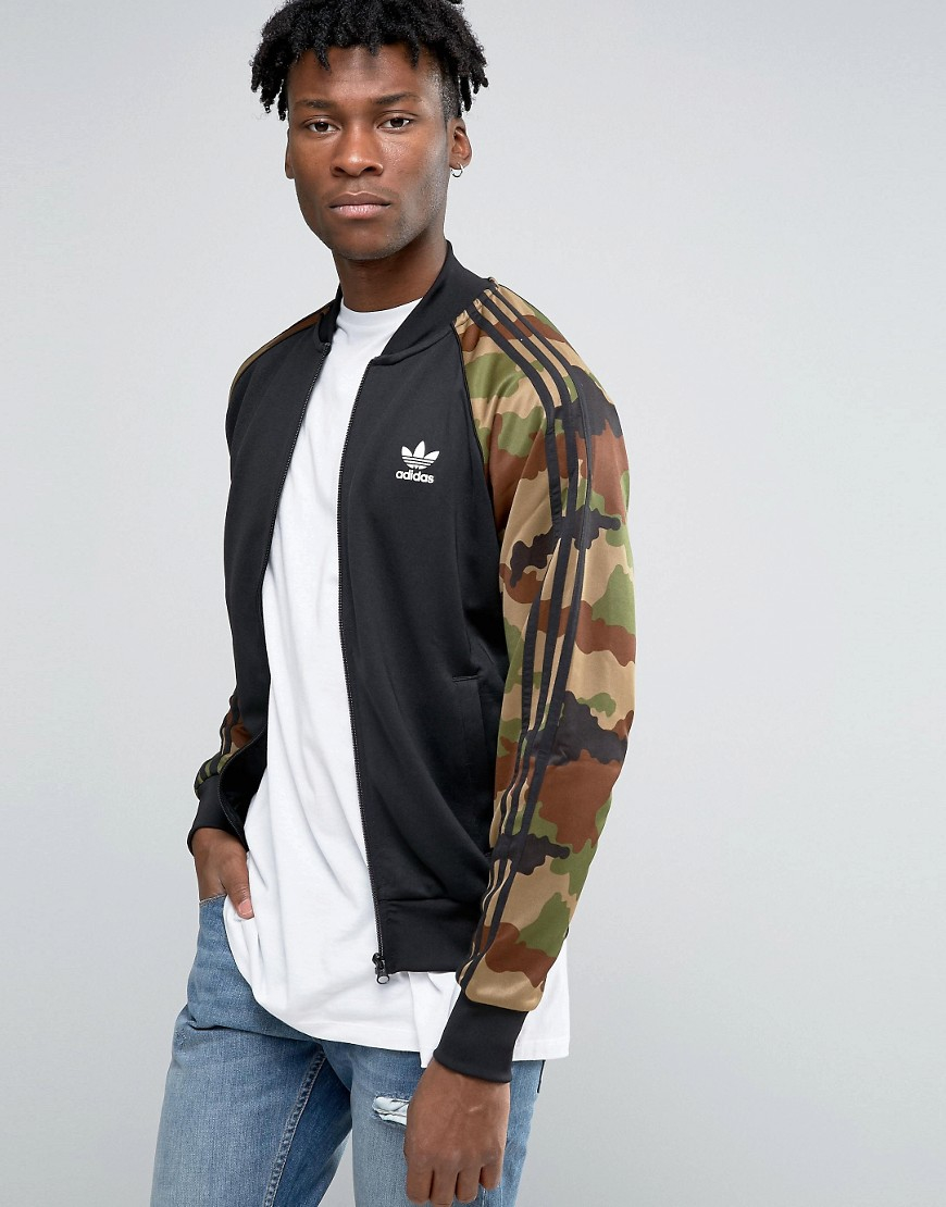 adidas Originals Synthetic Camo Pack Track Jacket Ay8172 in Black for Men -  Lyst