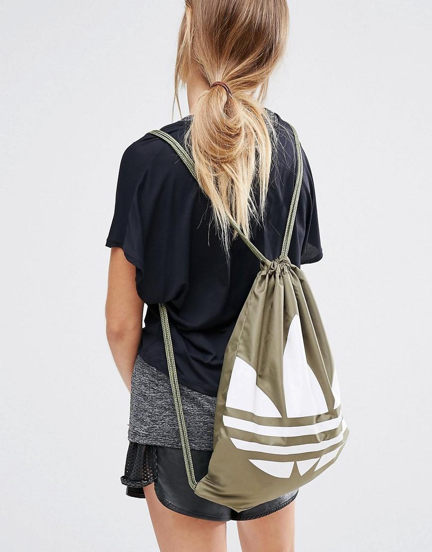 adidas trefoil drawstring bag