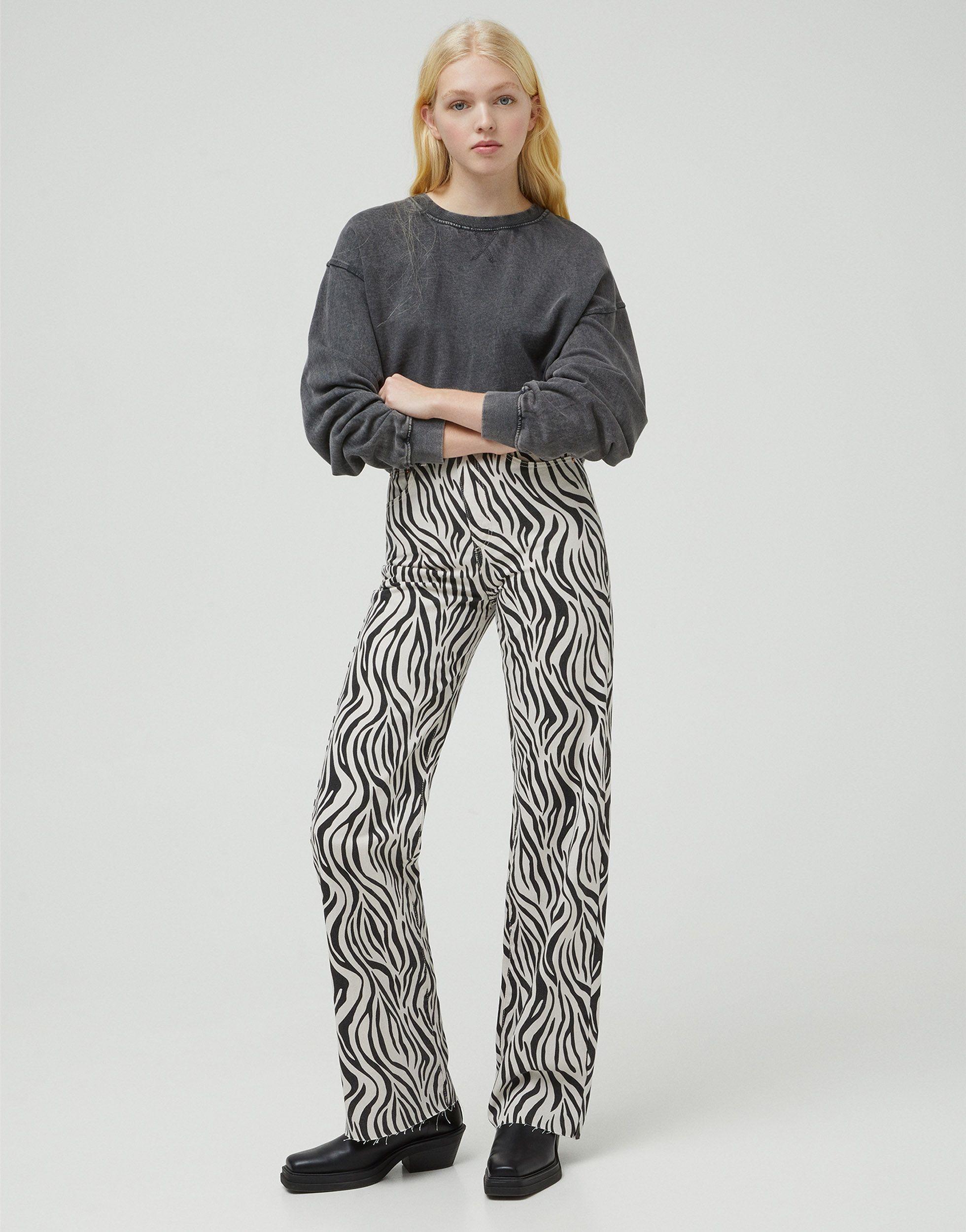 Pantaloni zebrati di Pull&Bear | Lyst