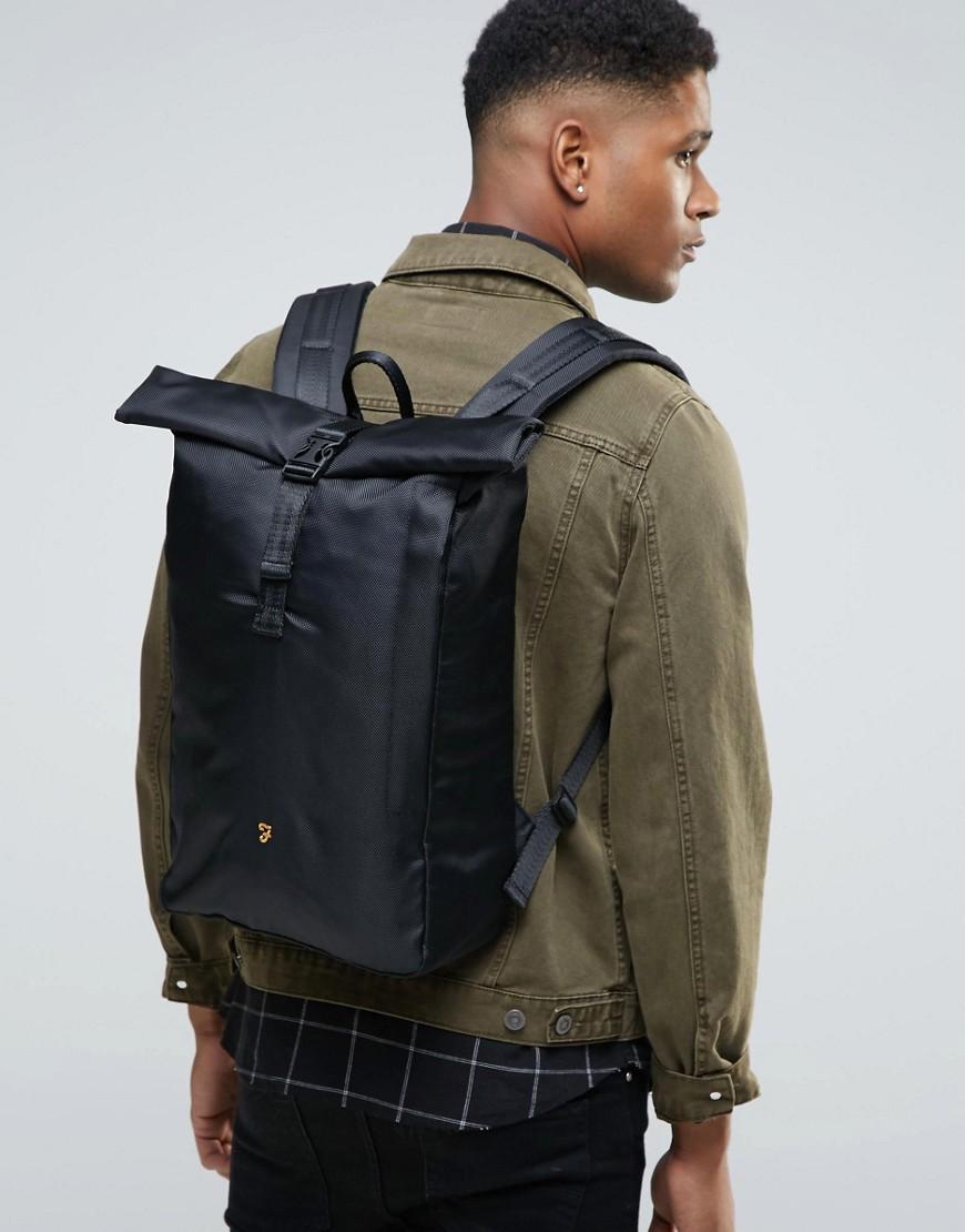 farah nylon backpack in black