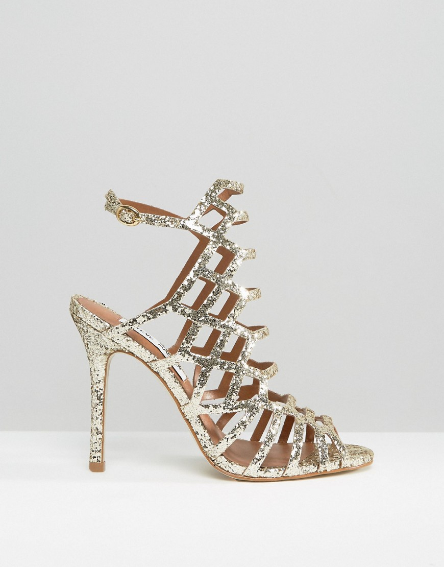 steve madden gold glitter heels